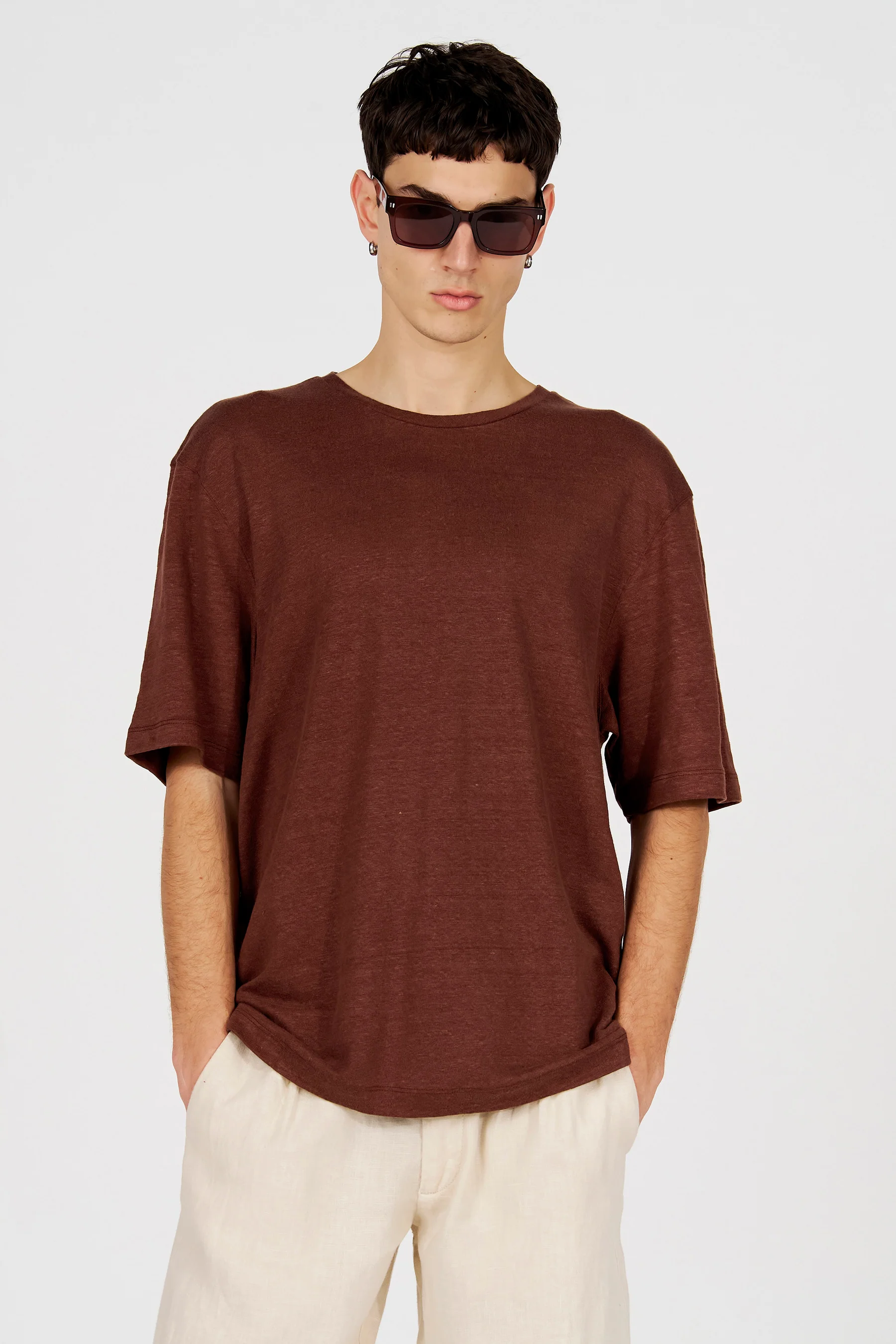 T-shirt met korte mouwen - bruin