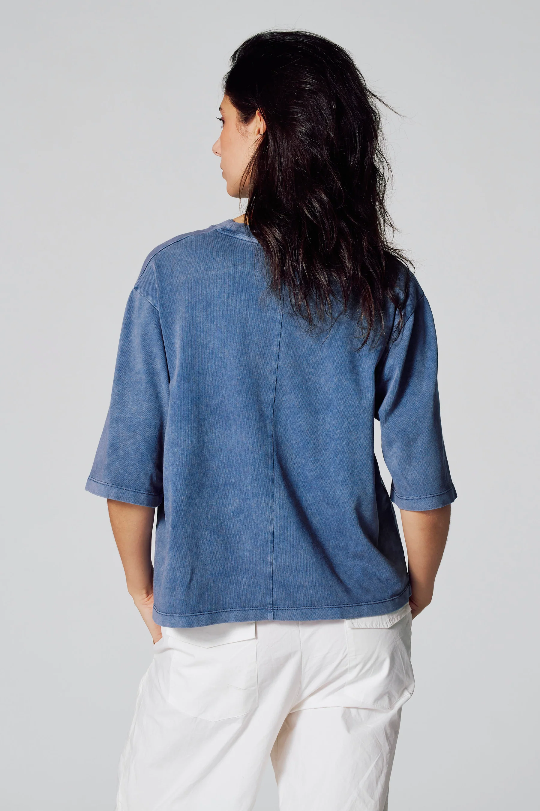 T-shirt met korte mouwen - Blauw - Image 3