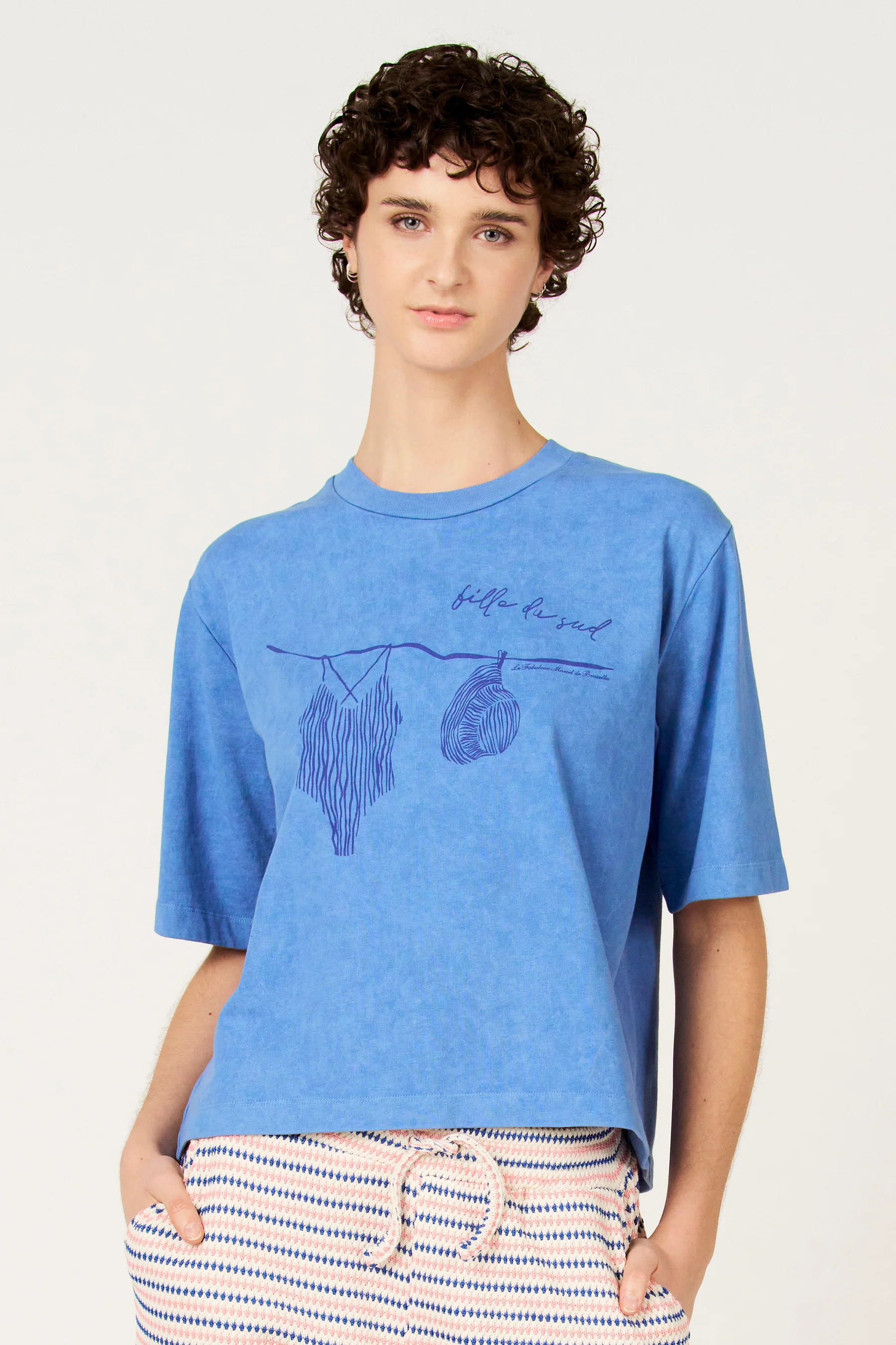 T-shirt met korte mouwen - Blauw