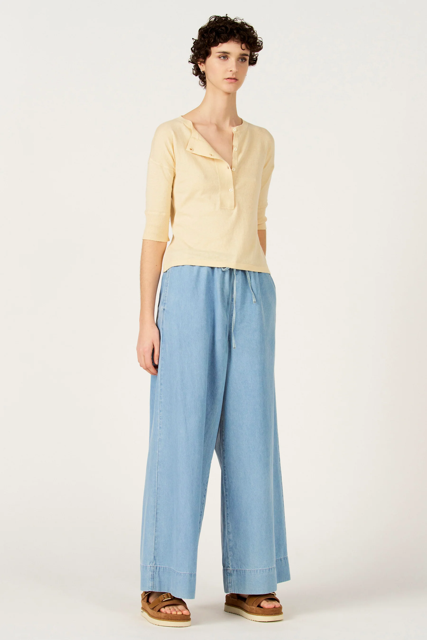Pull met ronde hals - Ecru - Image 2