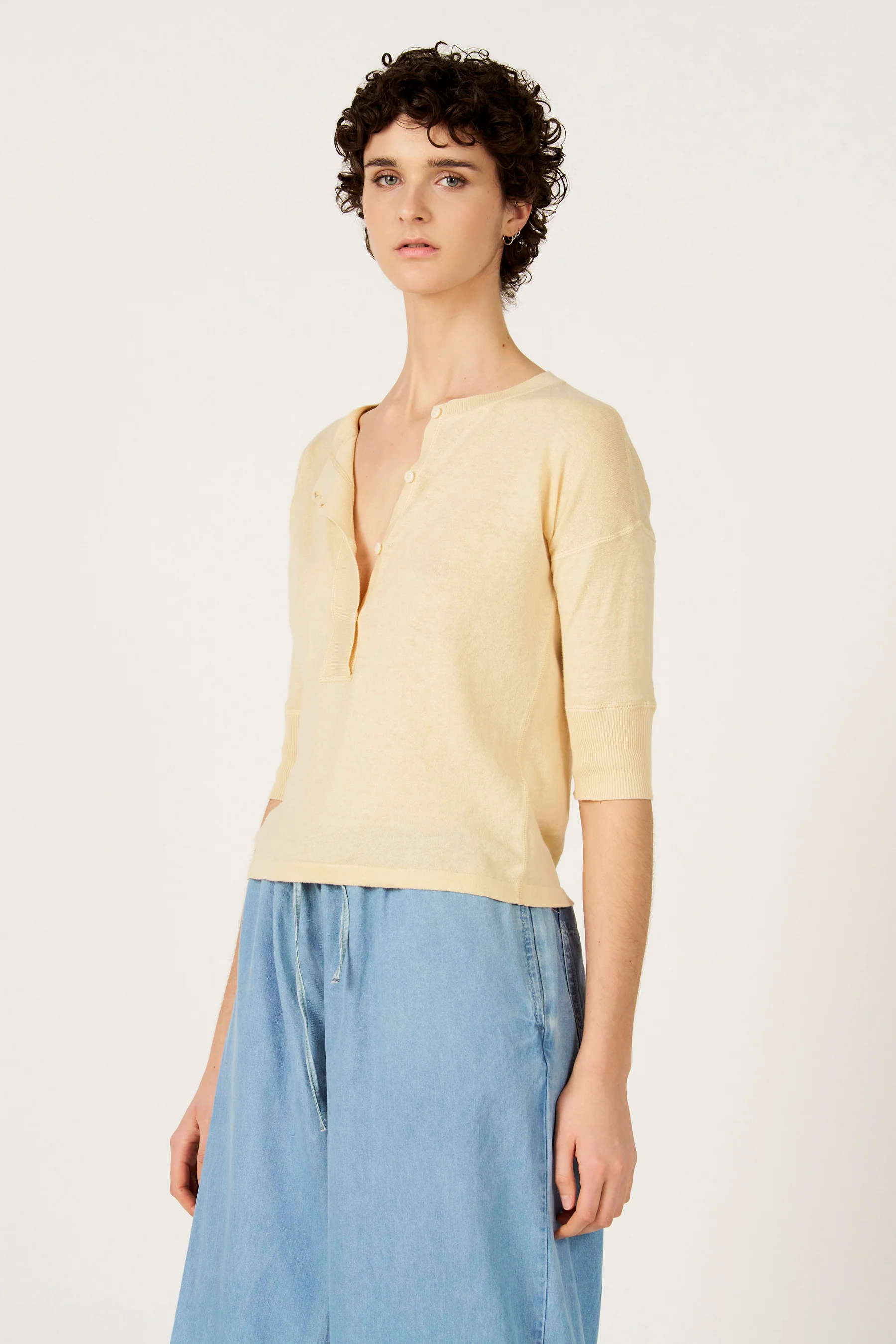 Pull met ronde hals - Ecru - Image 5