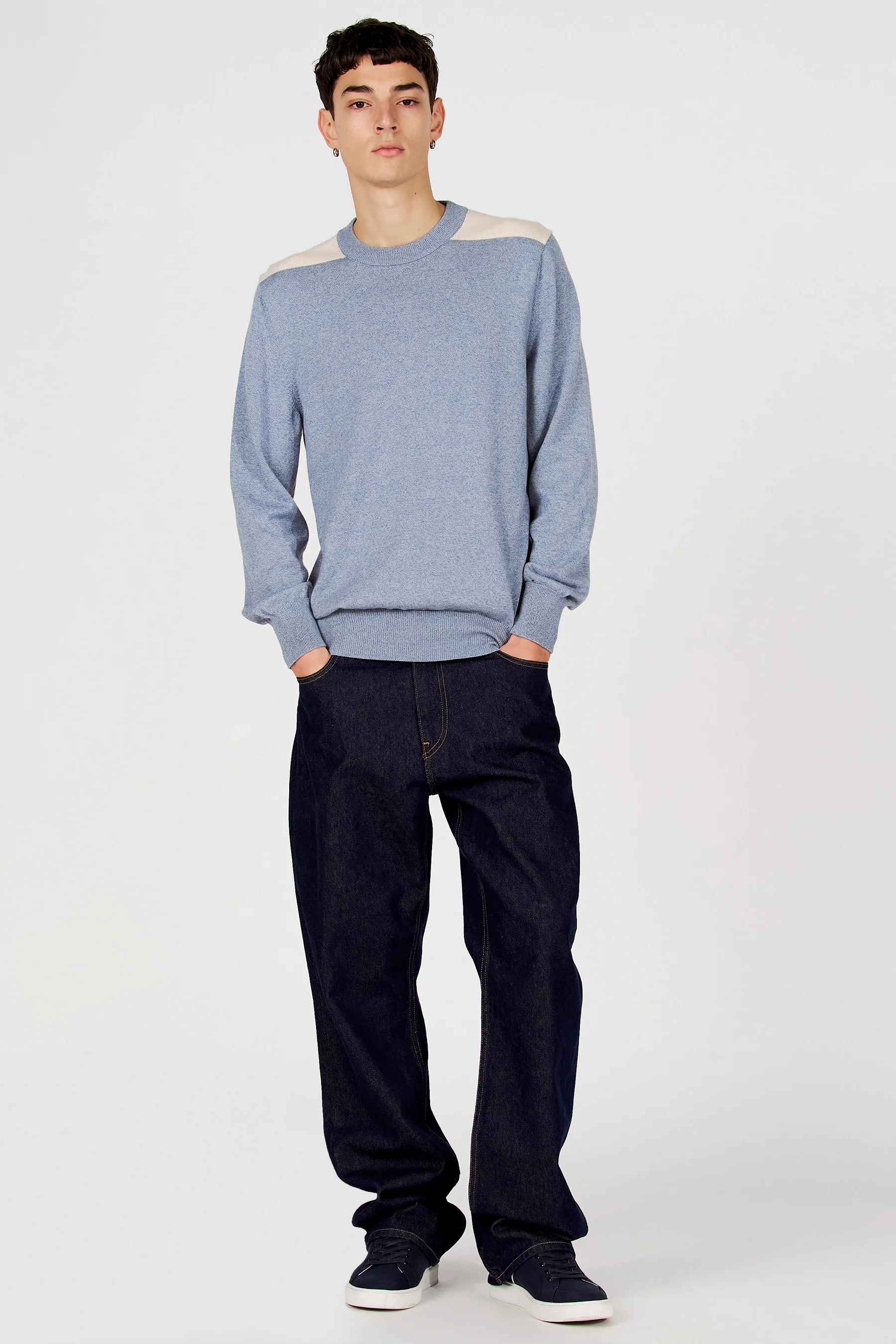 Pull met ronde hals - blauw - Image 2