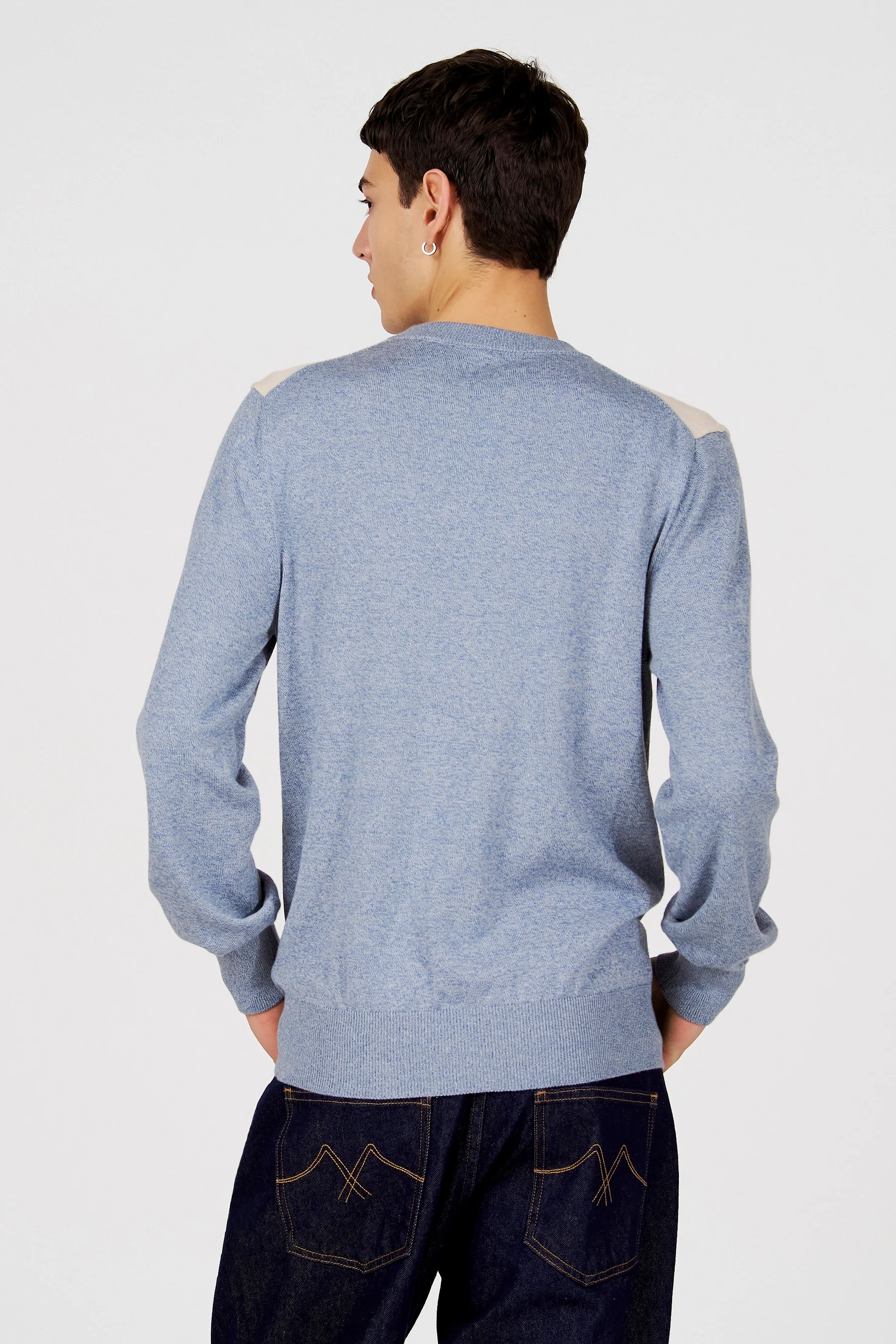 Pull met ronde hals - blauw - Image 3