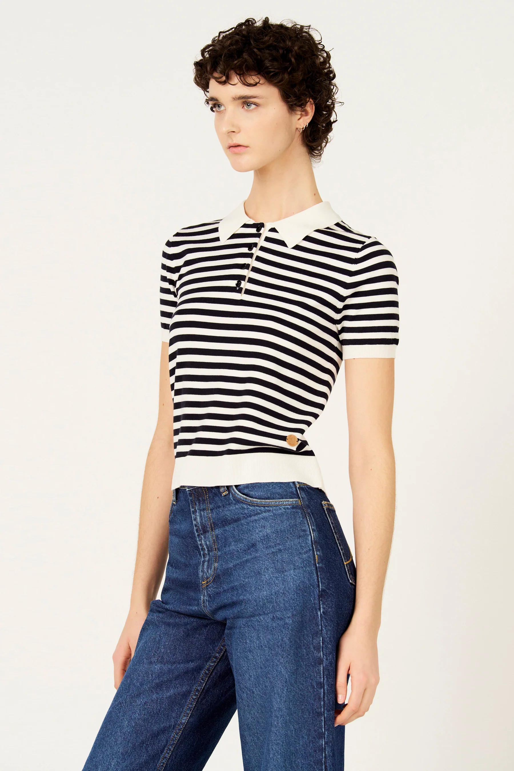 Pull met ronde hals - blauw