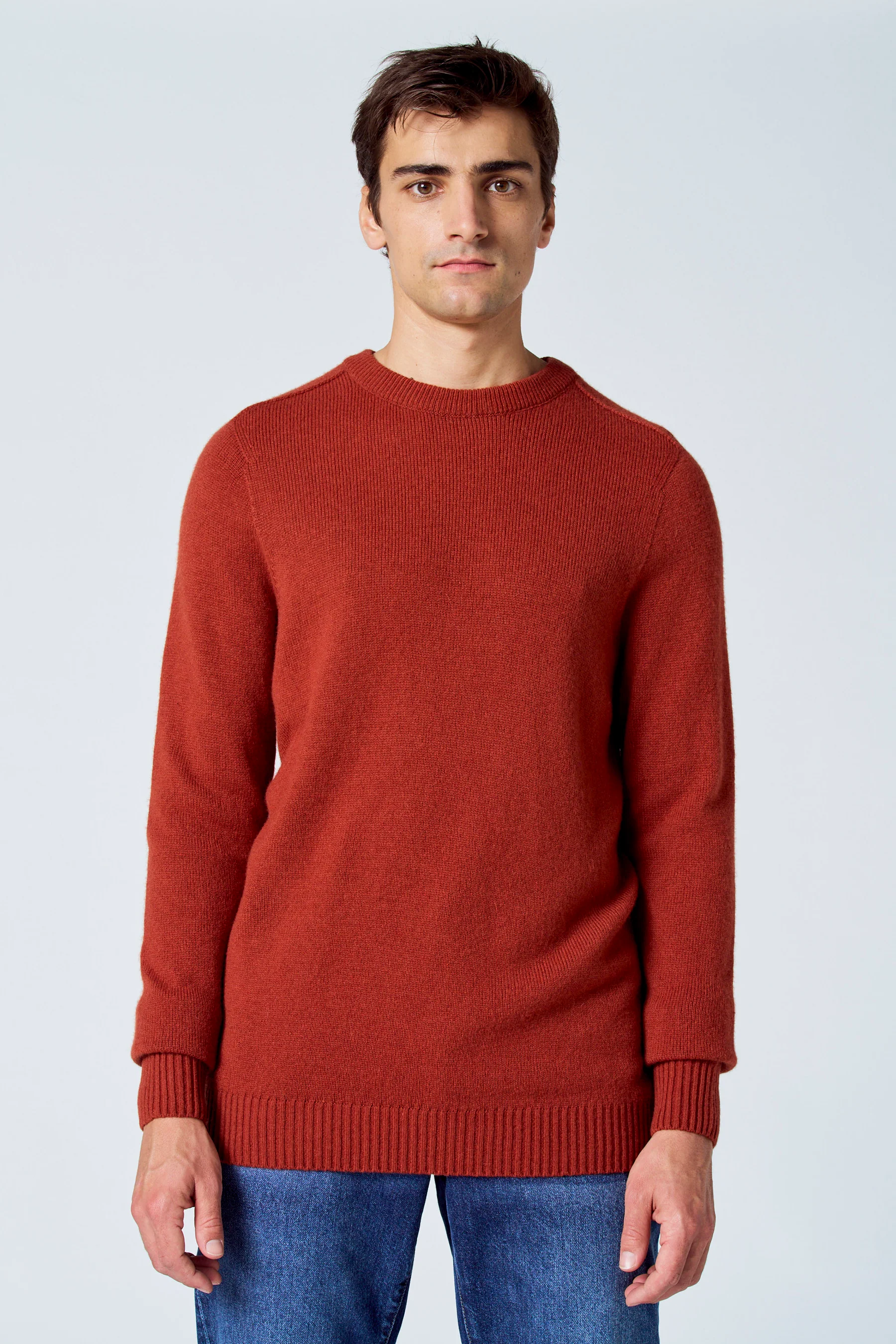 Pull met ronde hals - bordeaux