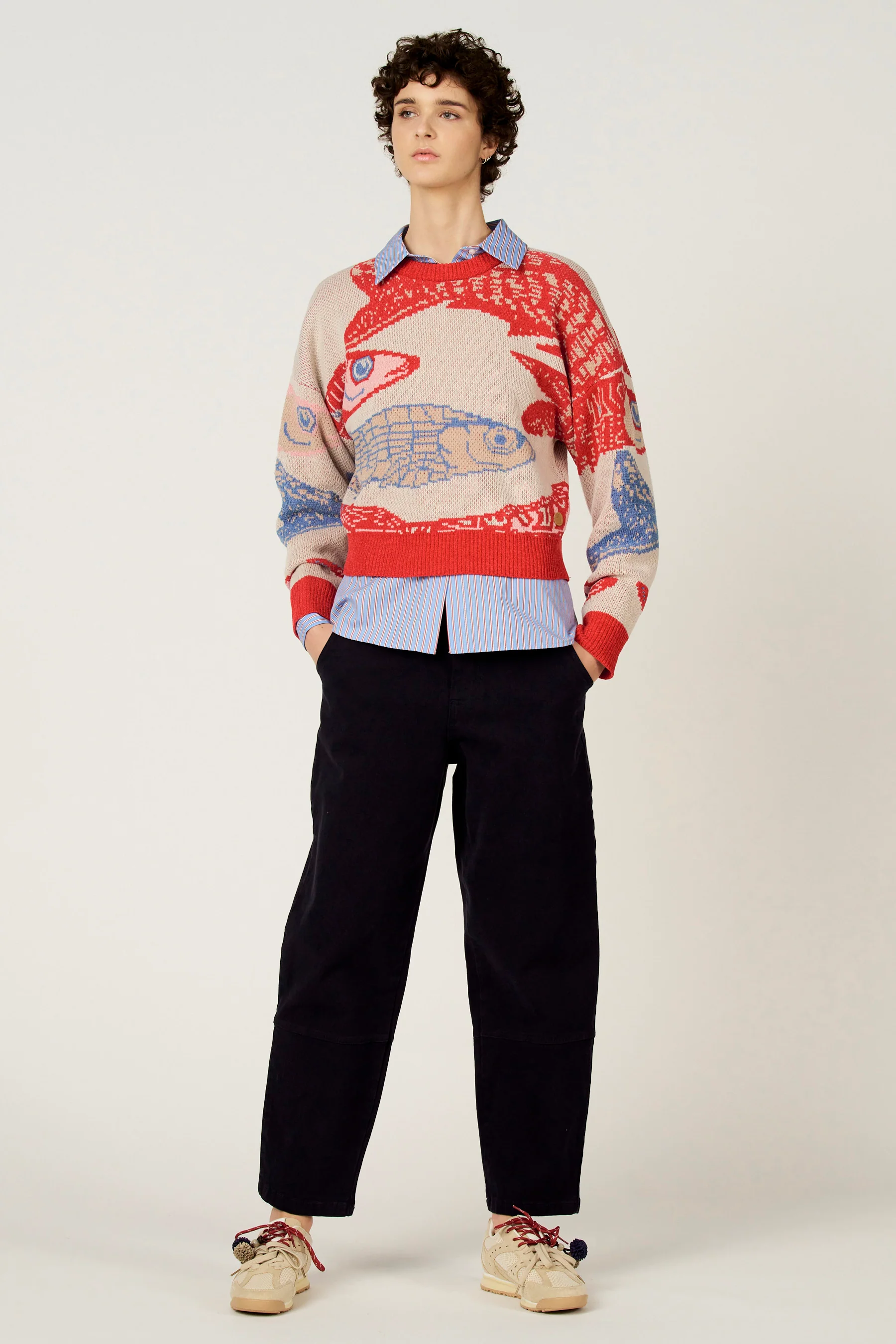 Pull met ronde hals - multicolor - Image 2