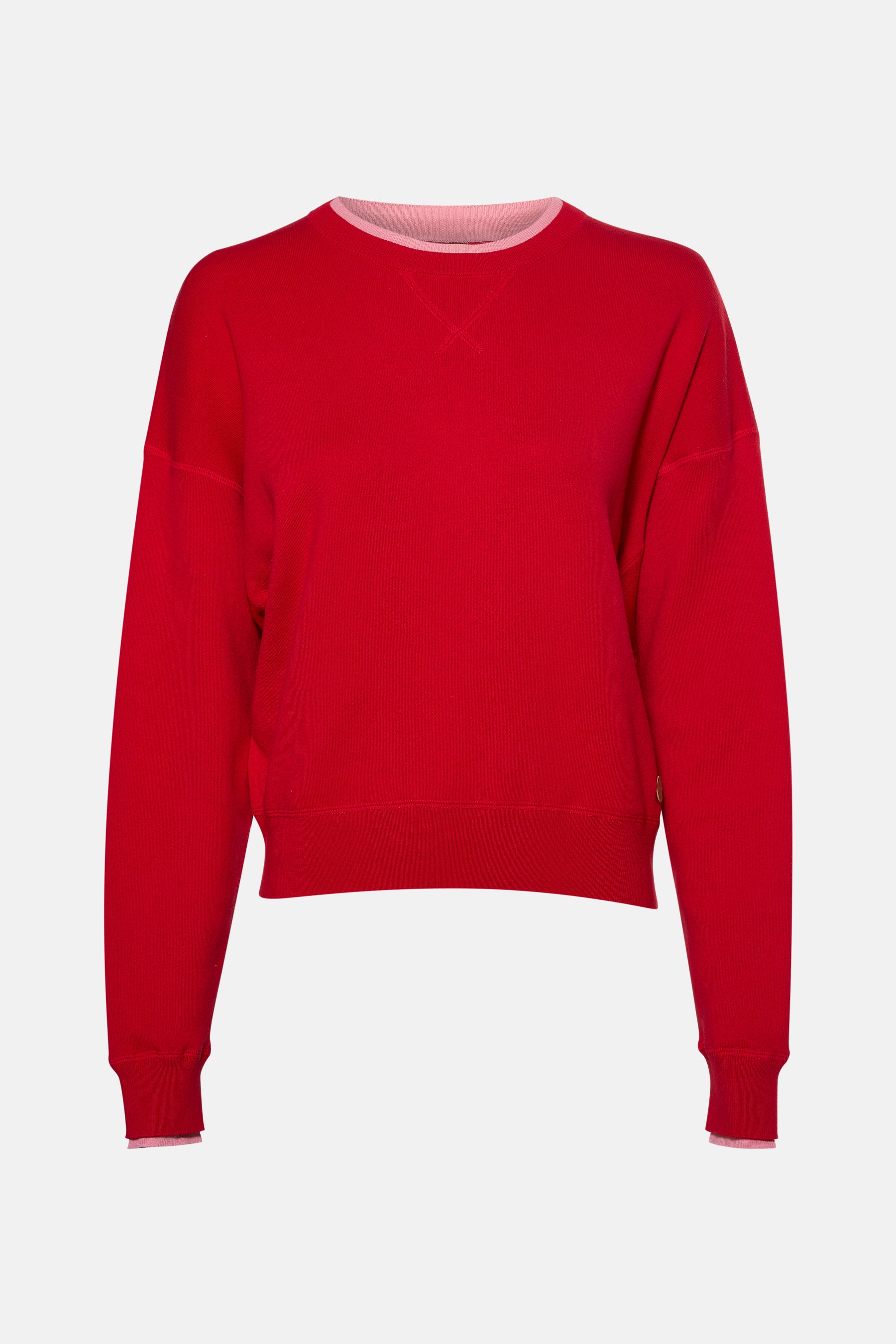 Pull met ronde hals - rood - Image 6