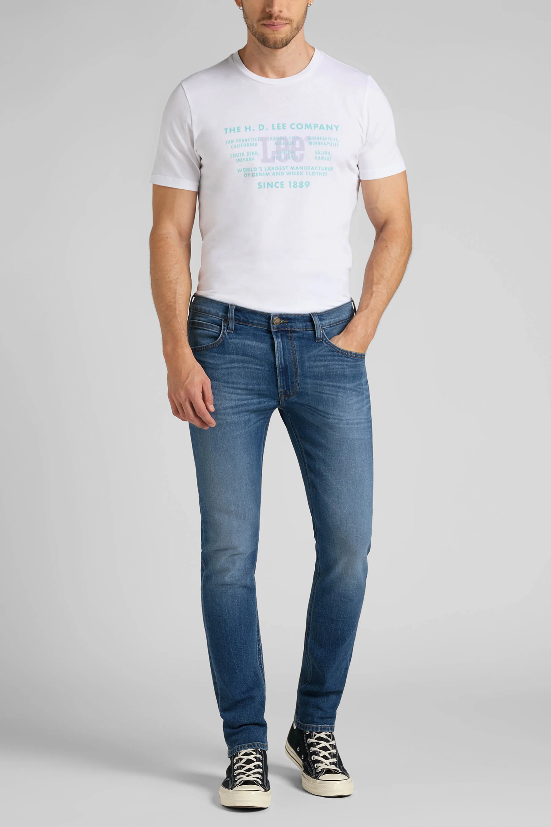 LUKE - mid blue denim