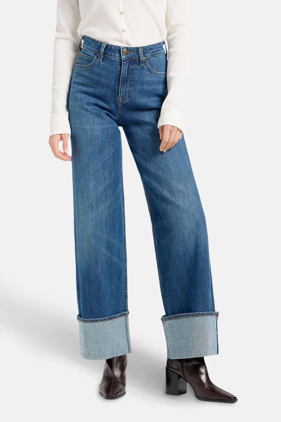 STELLA A LINE - Mid blue denim