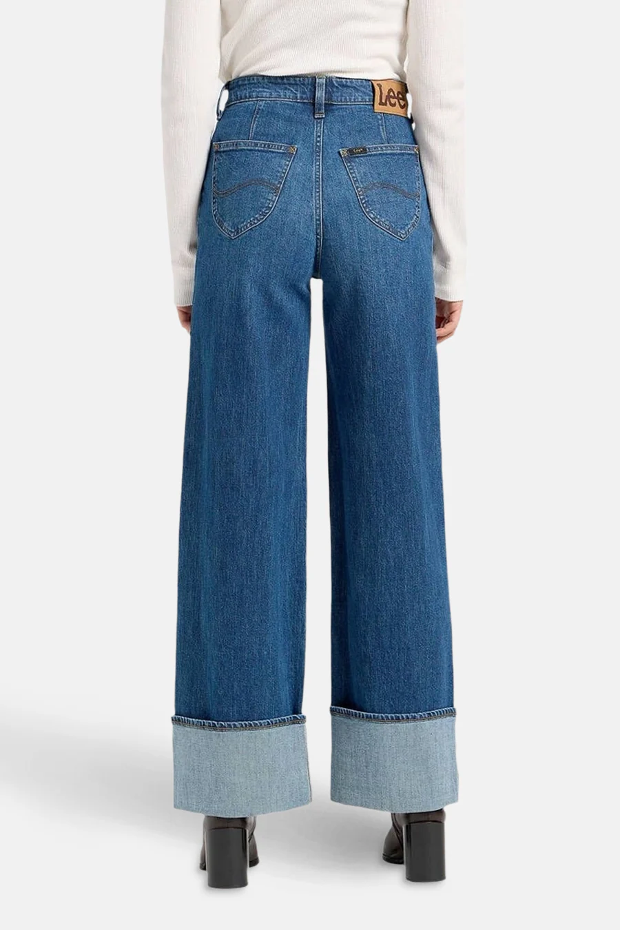 STELLA A LINE - Mid blue denim - Image 2