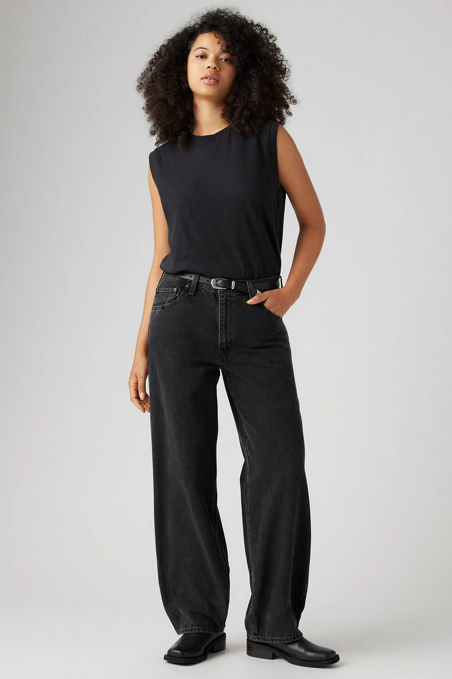 Straight jeans - dark grey denim