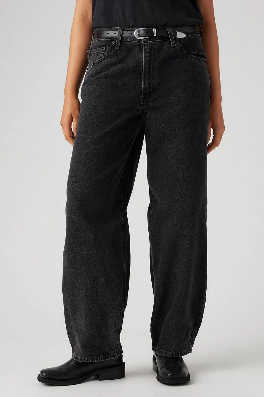Straight jeans - dark grey denim - Image 4
