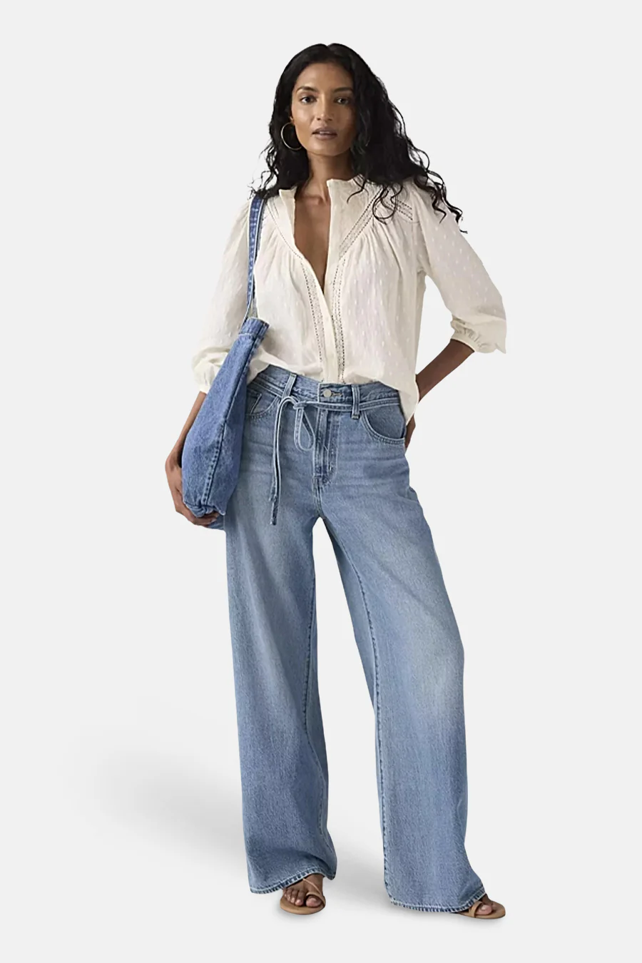 XL STRAIGHT - Mid blue denim