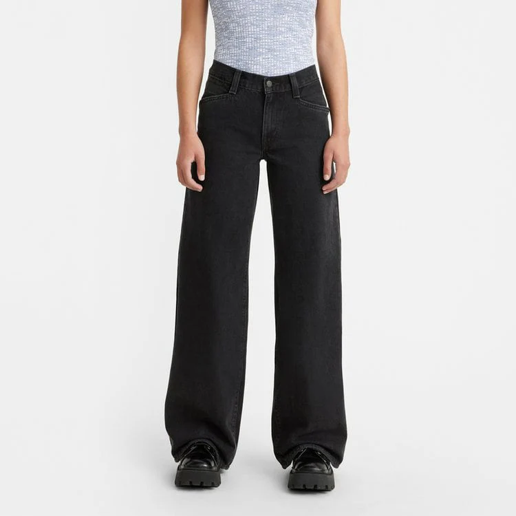 94 BAGGY WIDE - black denim - Image 2