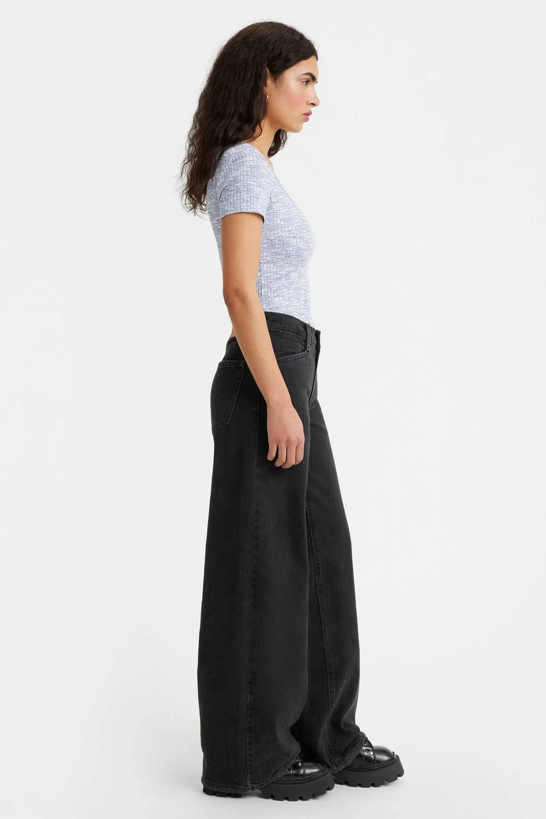 94 BAGGY WIDE - black denim - Image 3