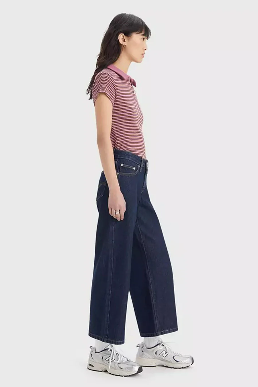 Wide jeans - dark blue denim - Image 2