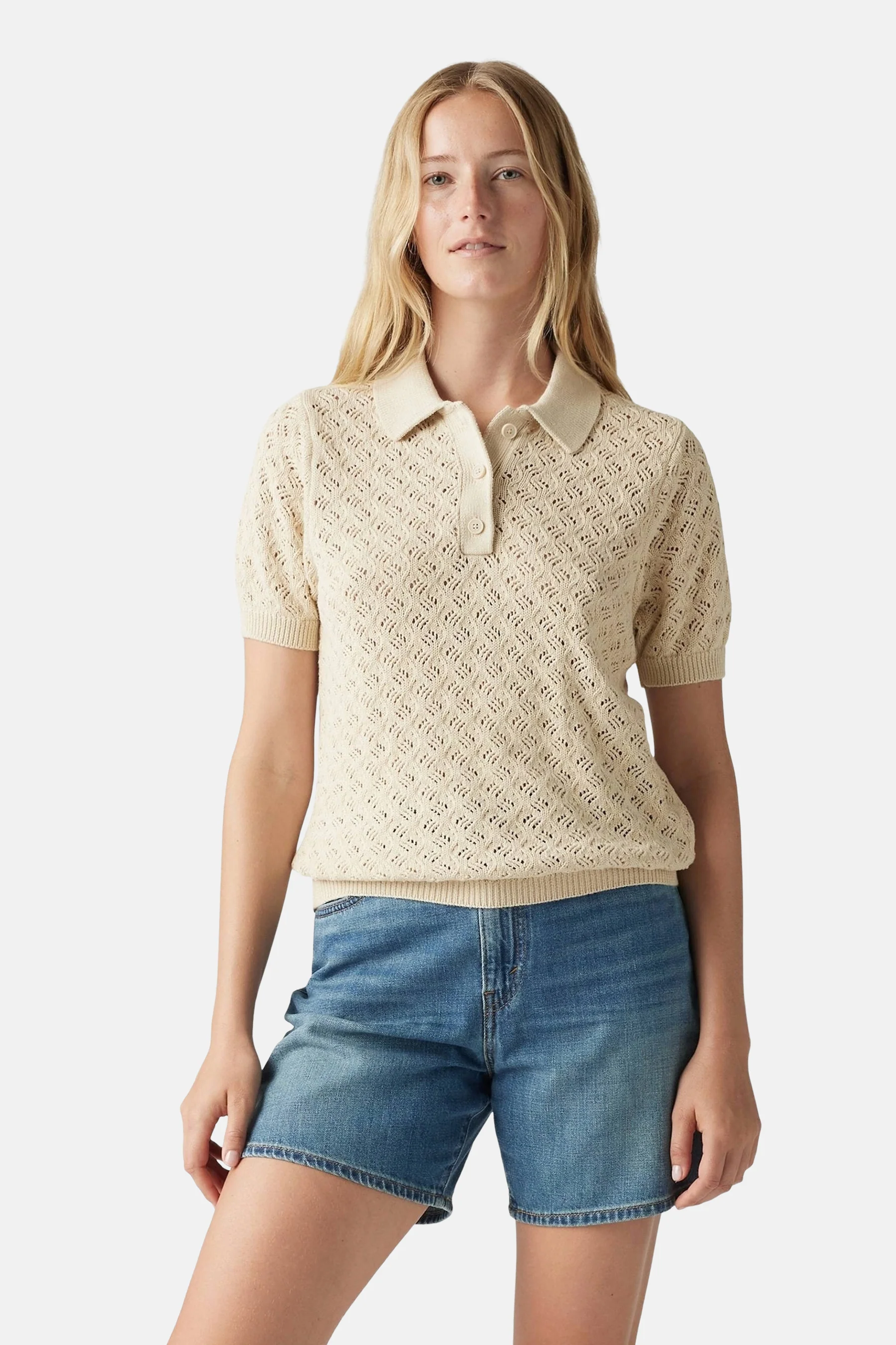 Polo met korte mouwen - Beige - Image 2