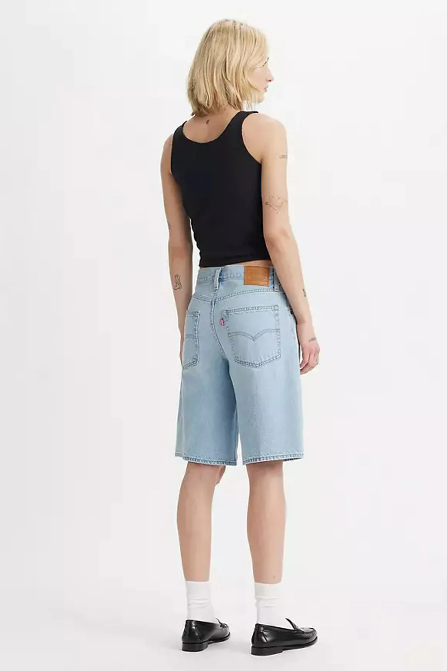 Short - light blue denim - Image 3