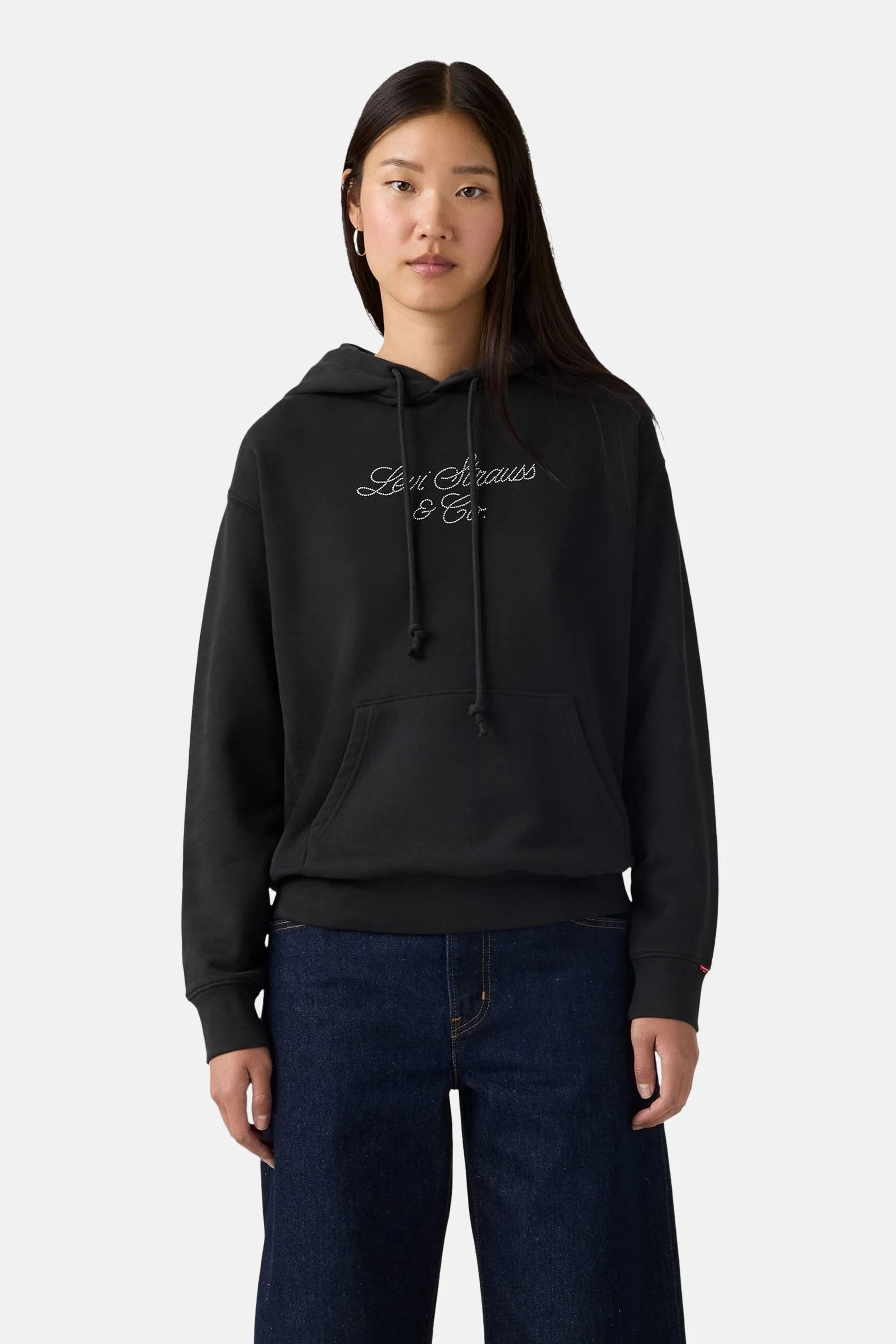 Sweater met kap - zwart - Image 2