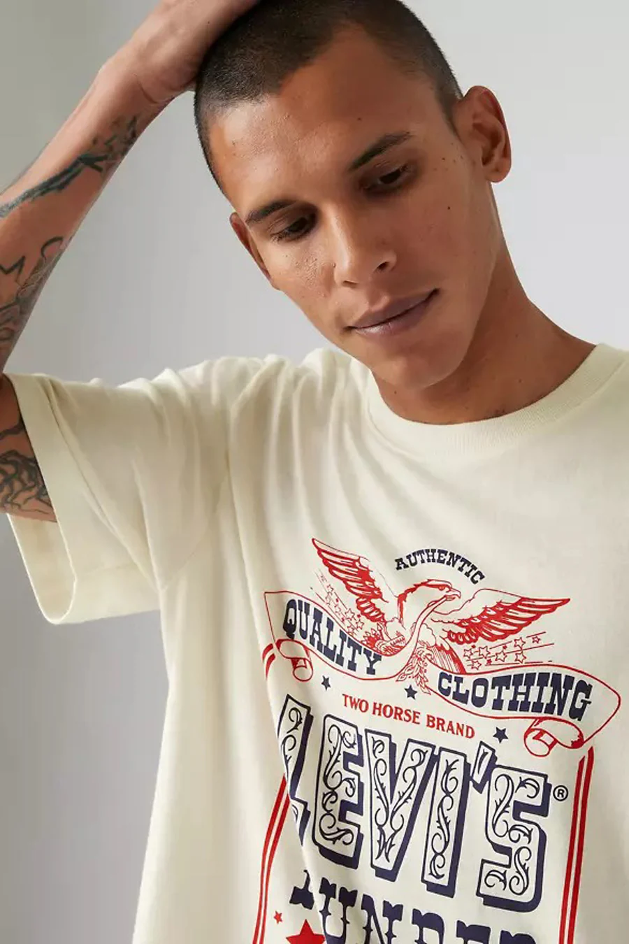 T-shirt met korte mouwen - Ecru - Image 3