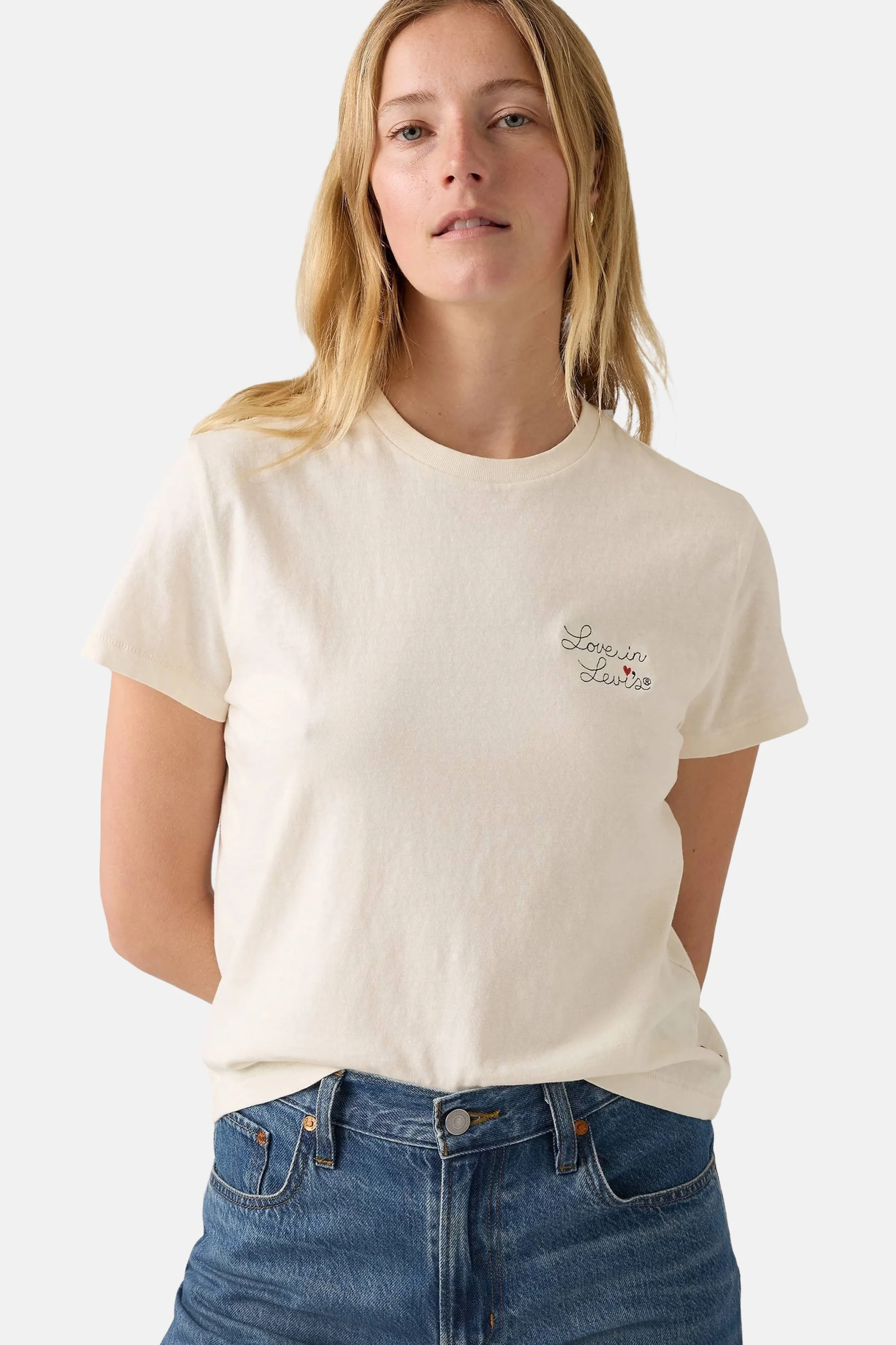 T-shirt met korte mouwen - Ecru