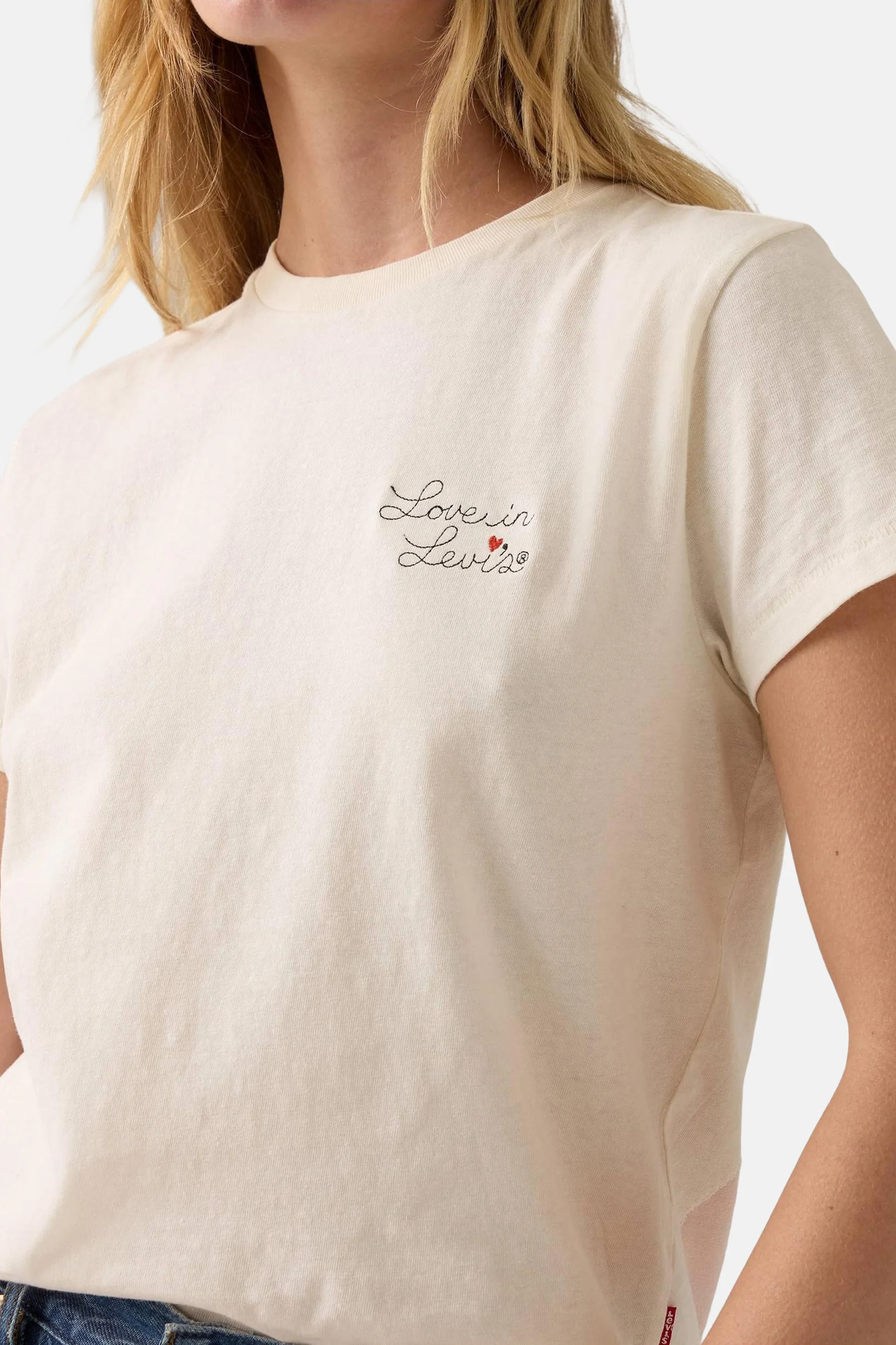 T-shirt met korte mouwen - Ecru - Image 3