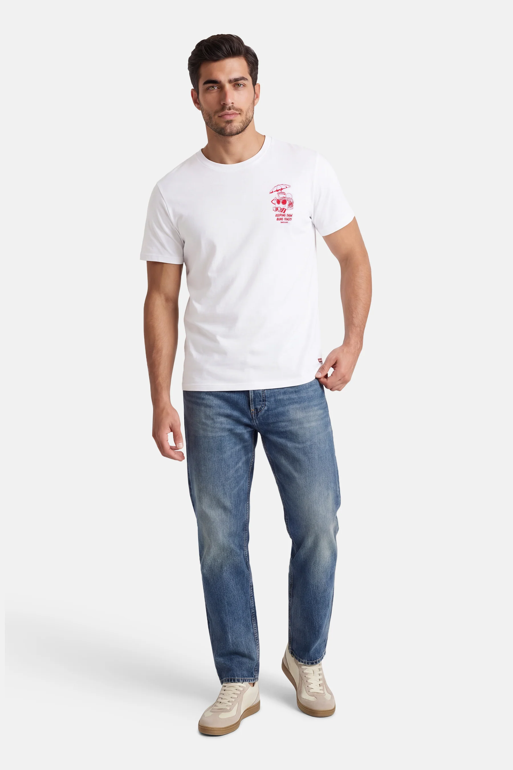 T-shirt met korte mouwen - wit - Image 3