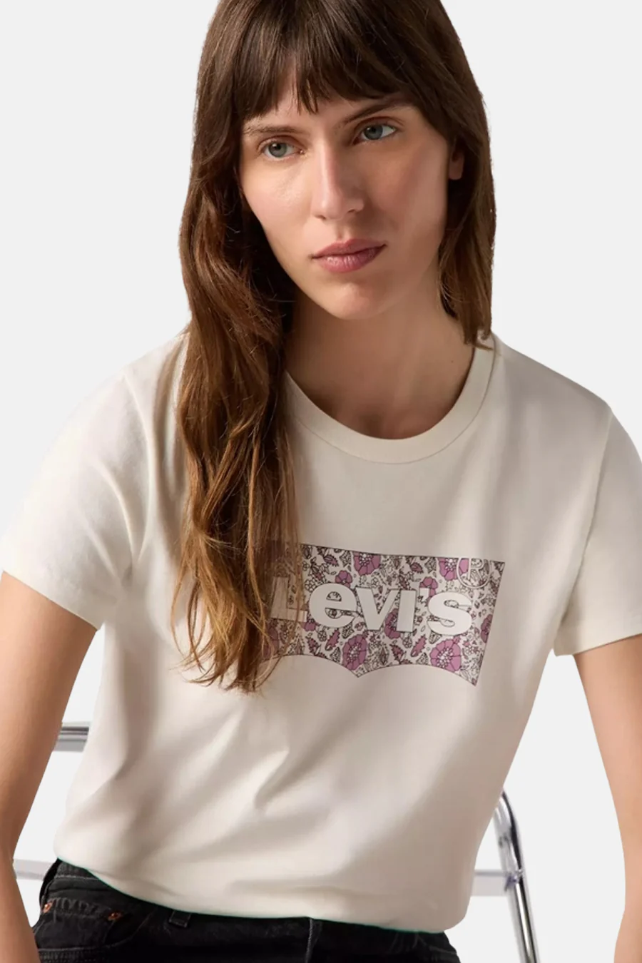 T-shirt met korte mouwen - Ecru - Image 4