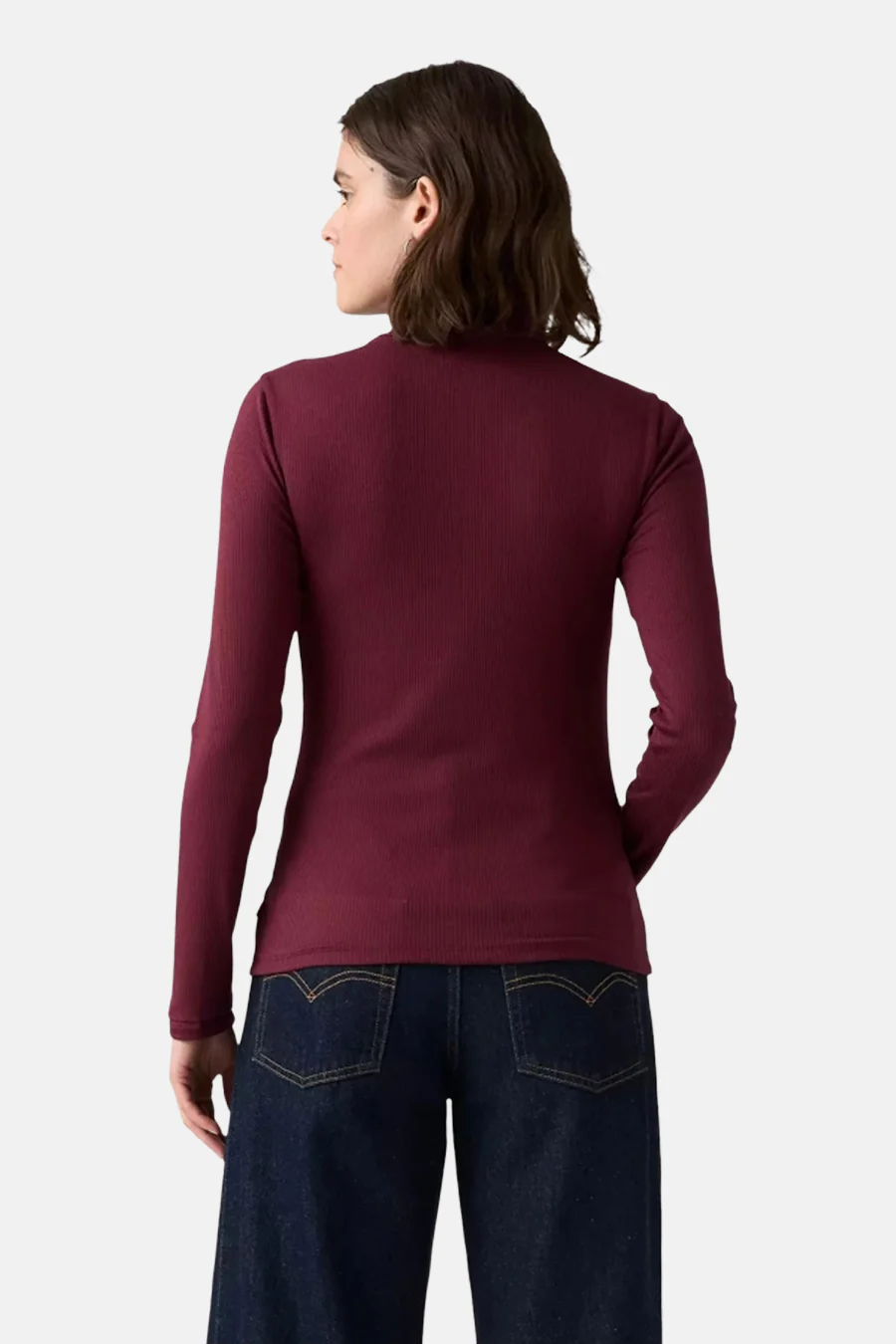 T-shirt met lange mouwen - bordeaux - Image 3