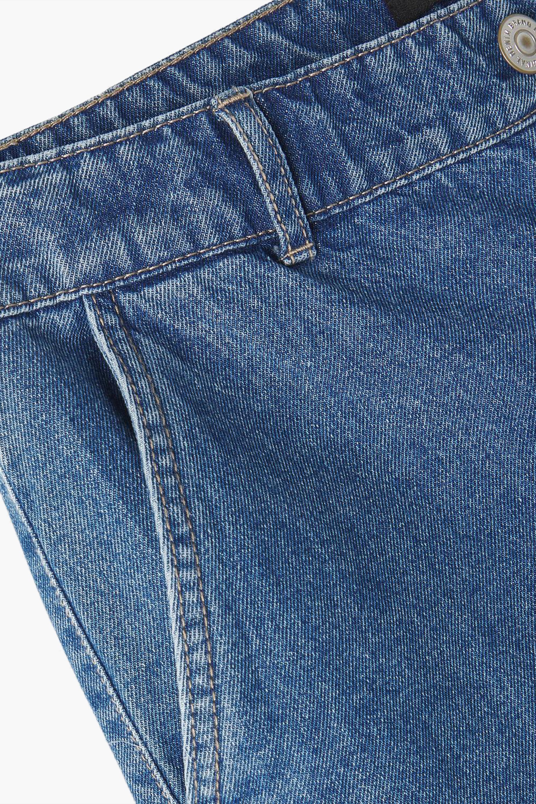 Wide jeans - mid blue denim - Image 6