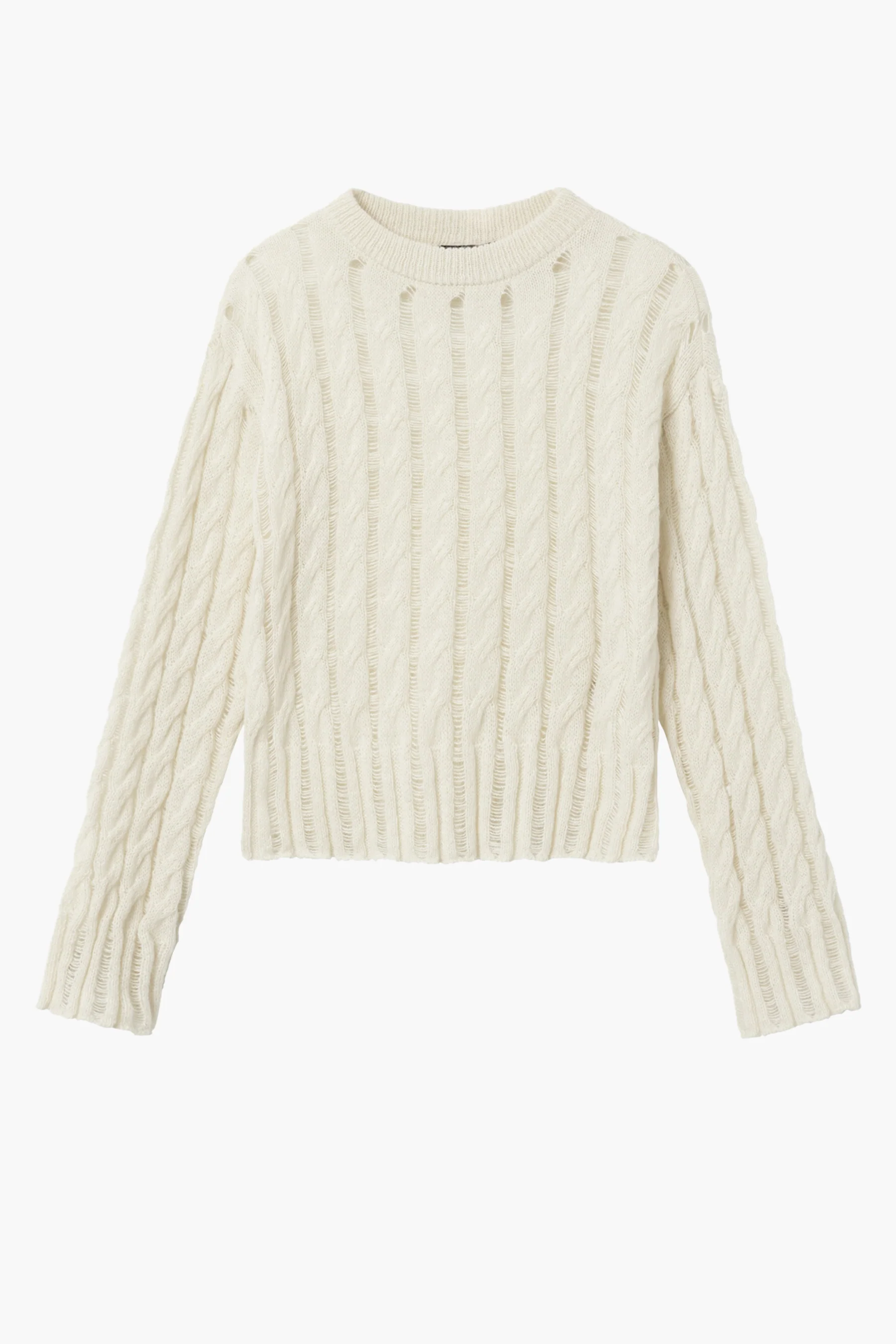 Pull met ronde hals - beige - Image 3