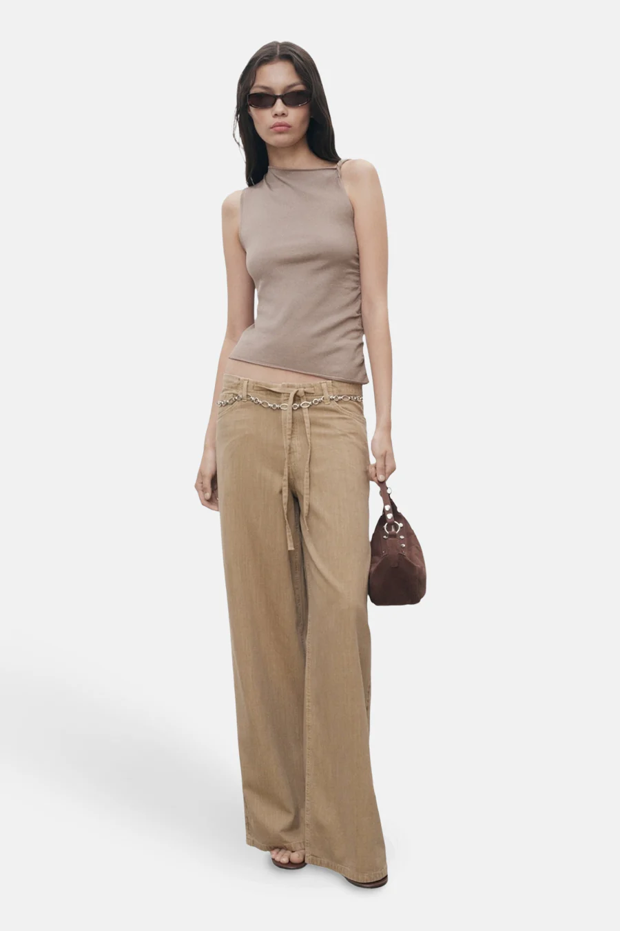 Colored jeans - beige - Image 2