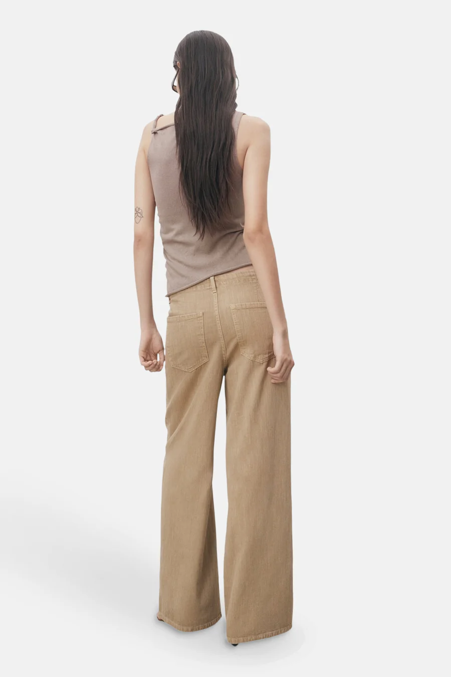 Colored jeans - beige - Image 3