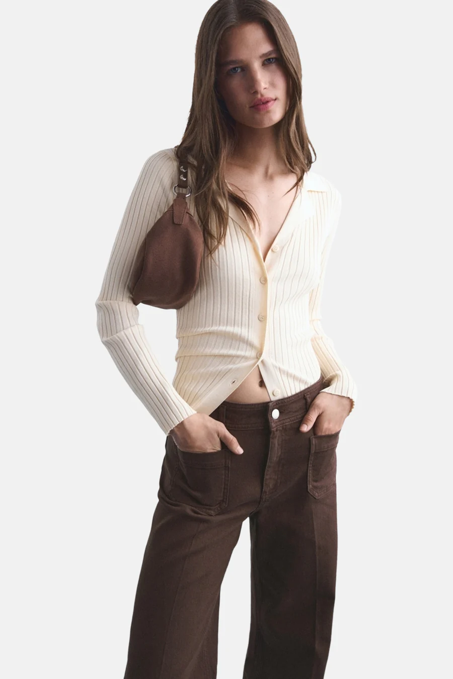 Colored jeans - bruin - Image 4