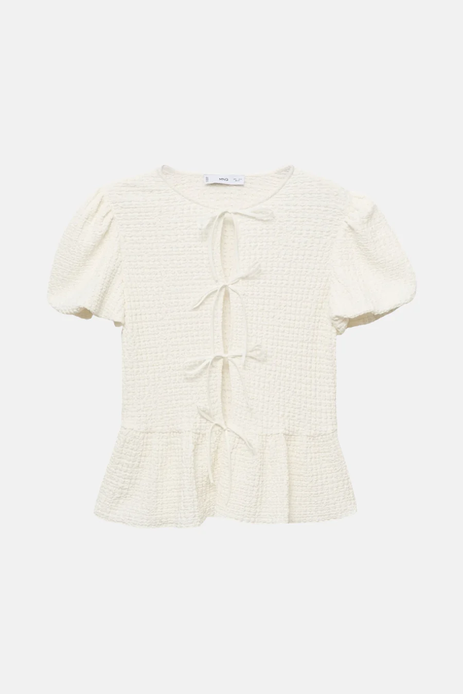 Blouse met korte mouwen - Wit - Image 6