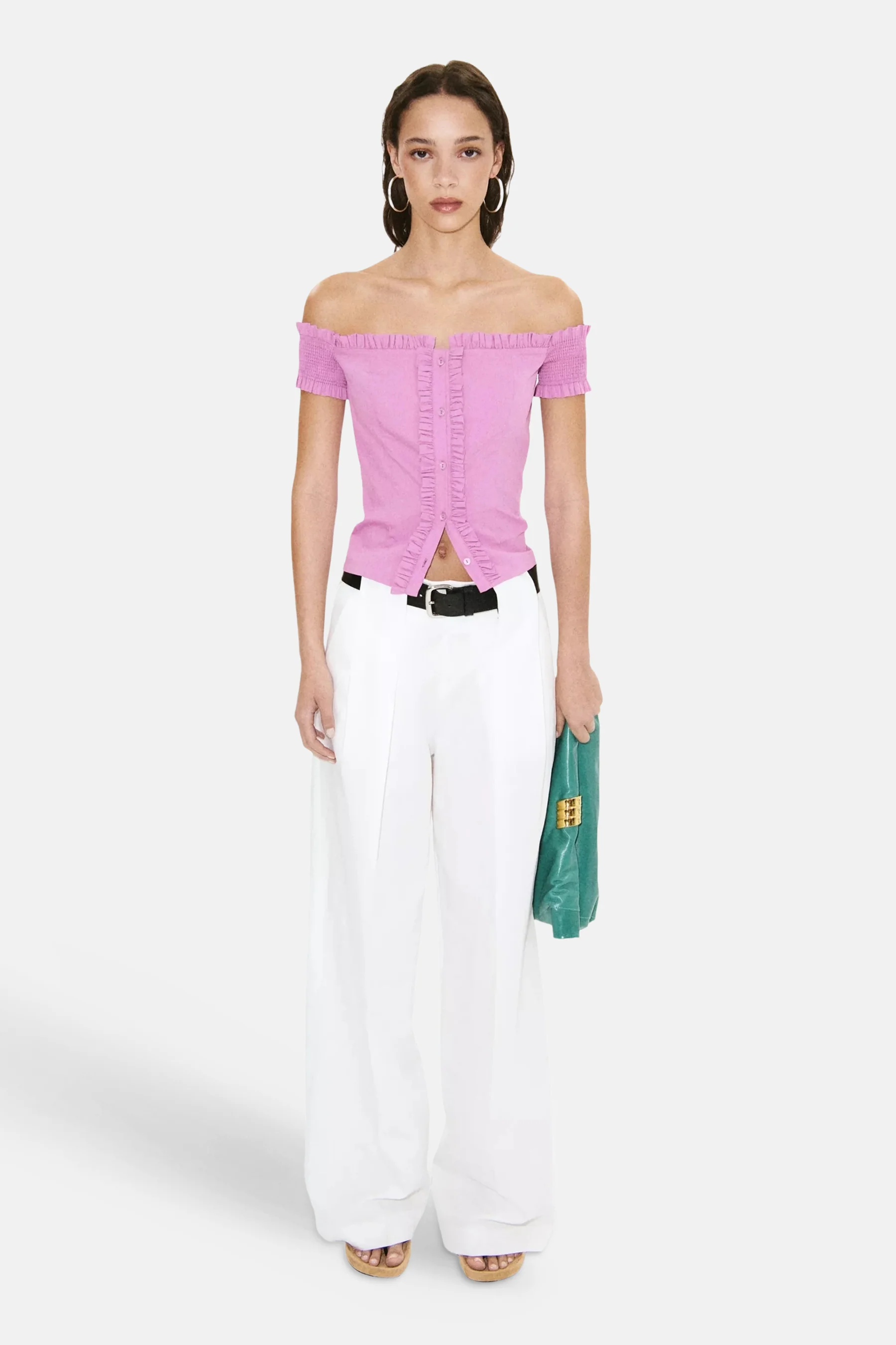 Blouse met korte mouwen - roze - Image 2