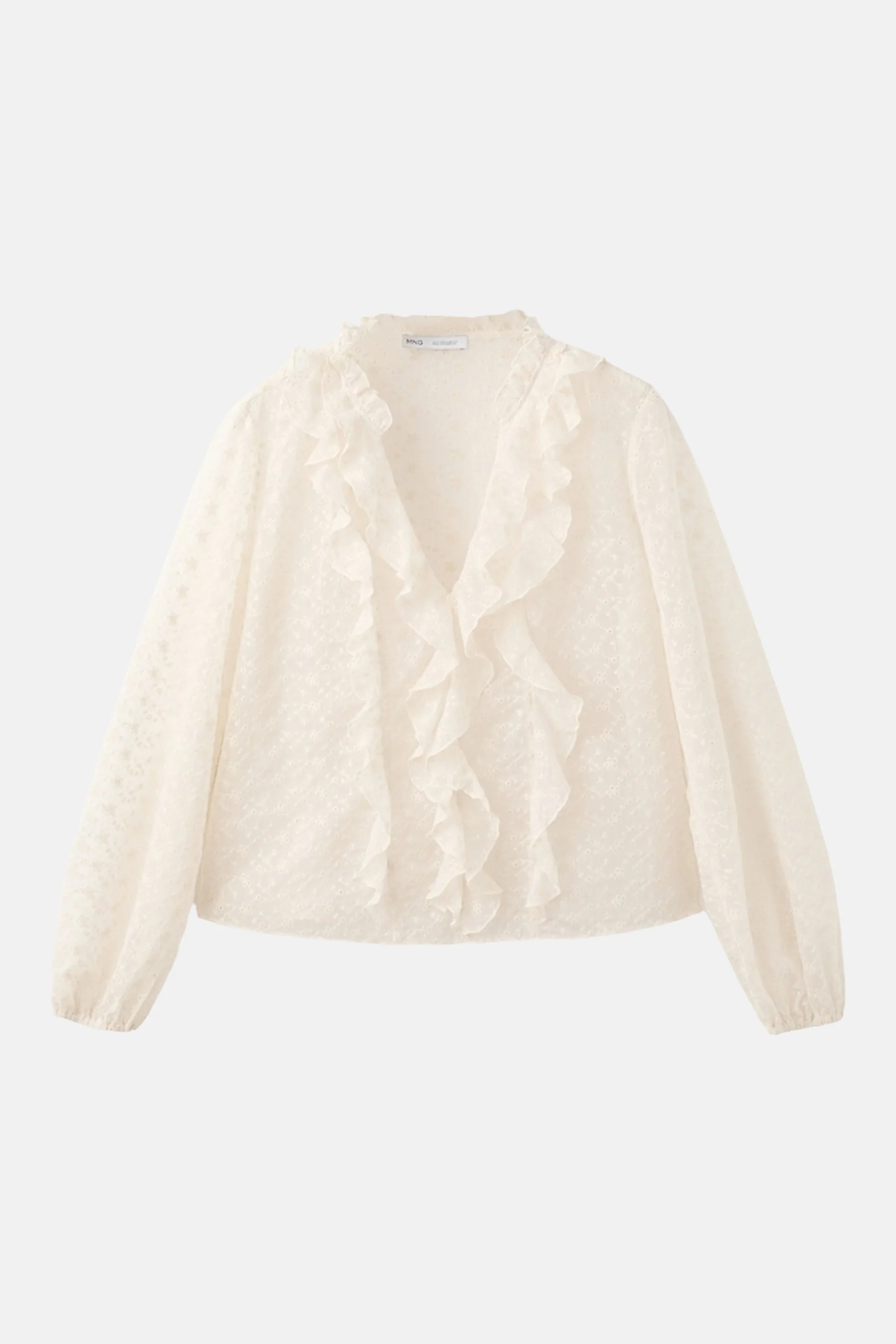 Blouse met lange mouwen - ecru - Image 4