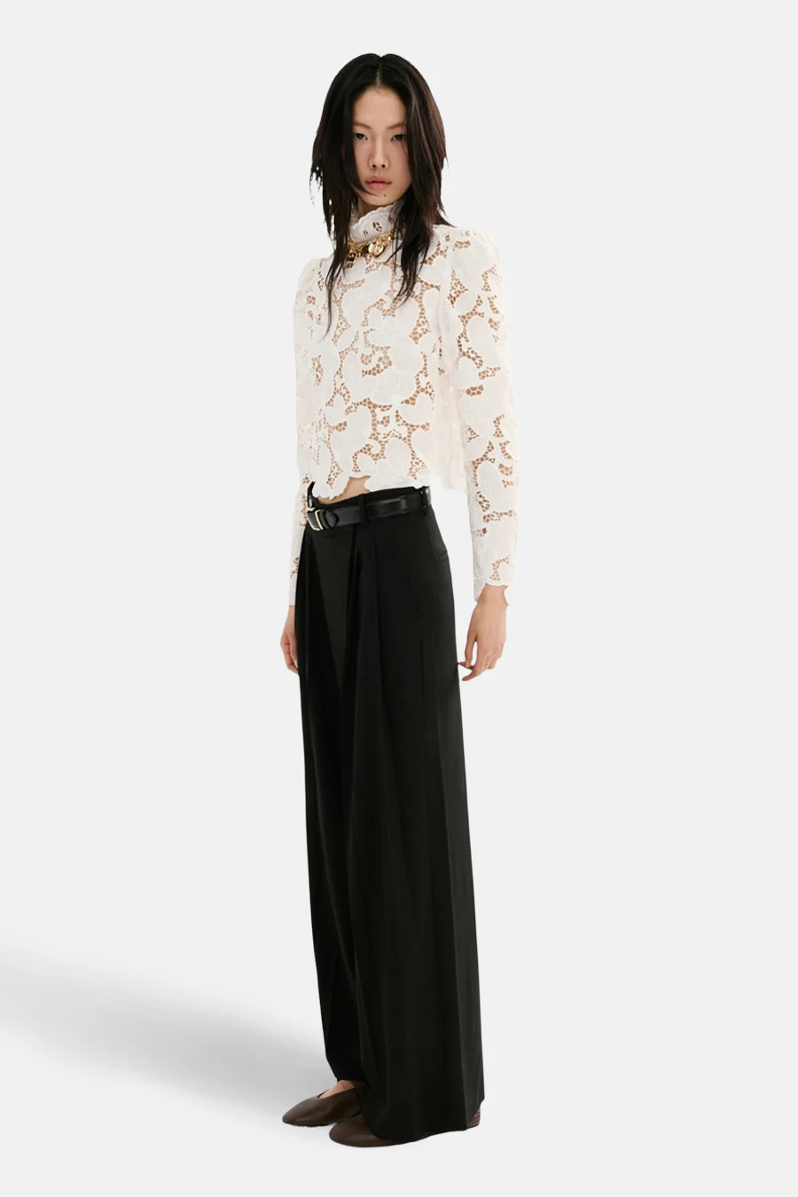 Blouse (lange mouwen) wit - MANGO - Image 2