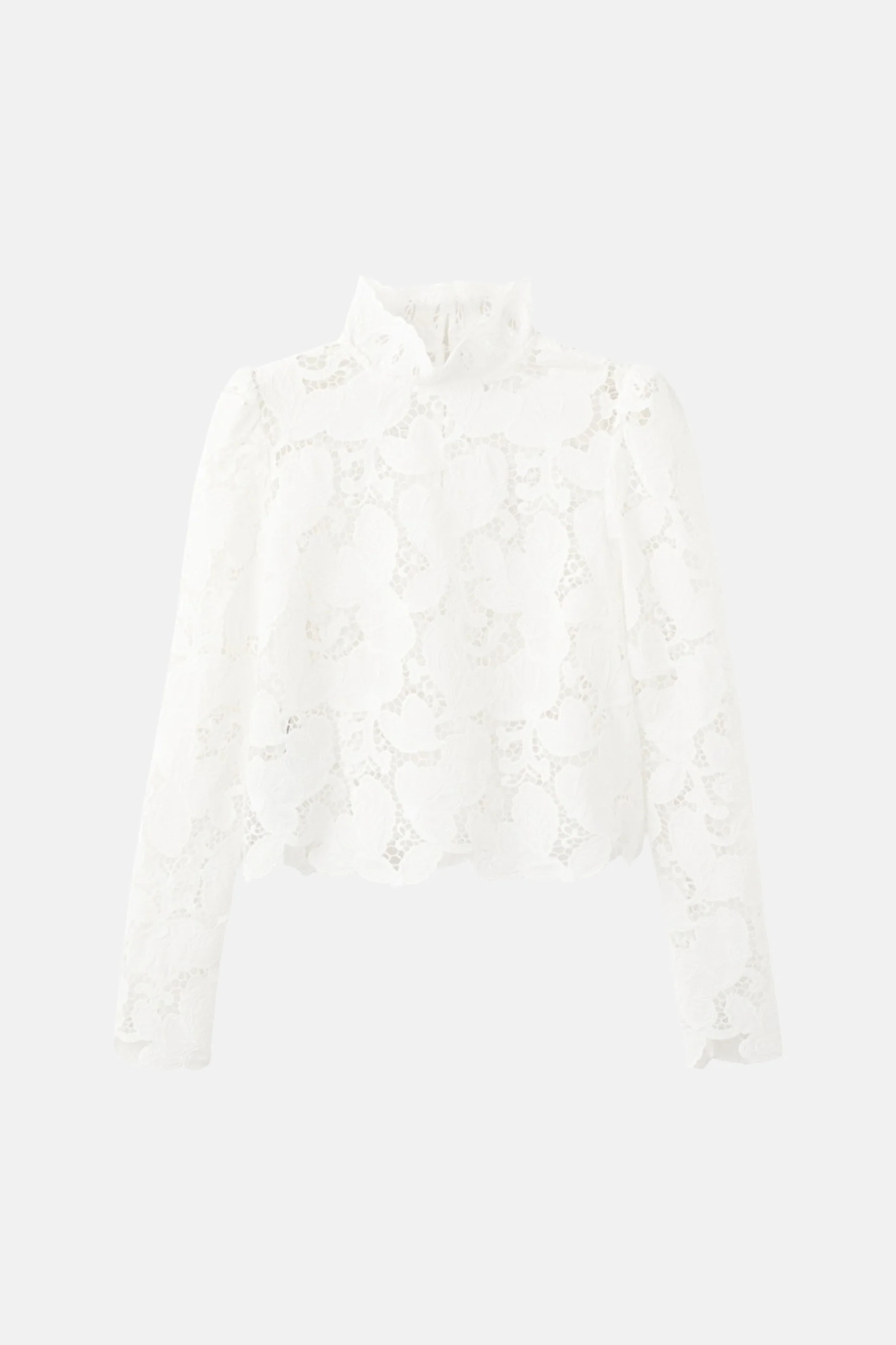 Blouse (lange mouwen) wit - MANGO - Image 6