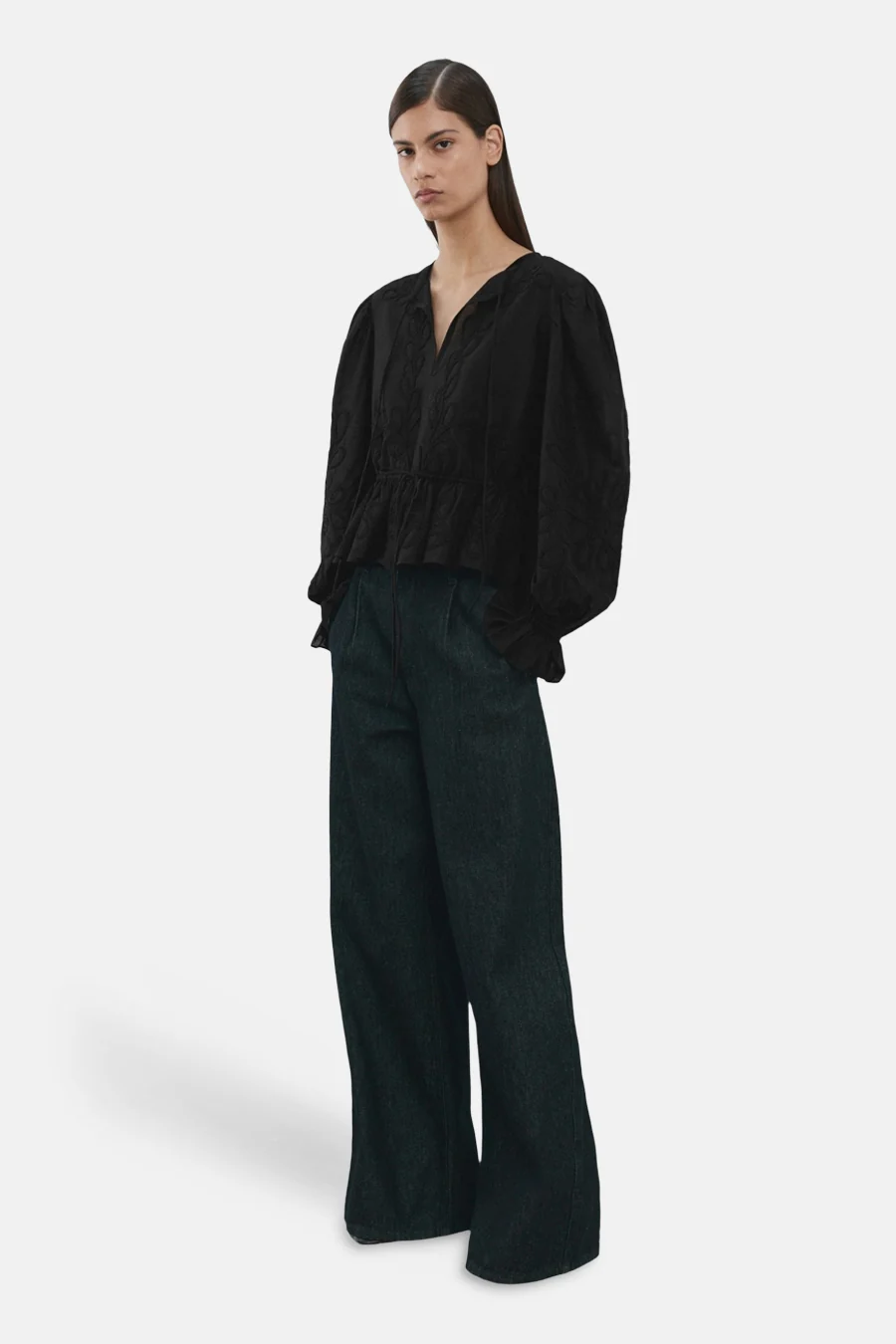 Blouse met lange mouwen - zwart - Image 2