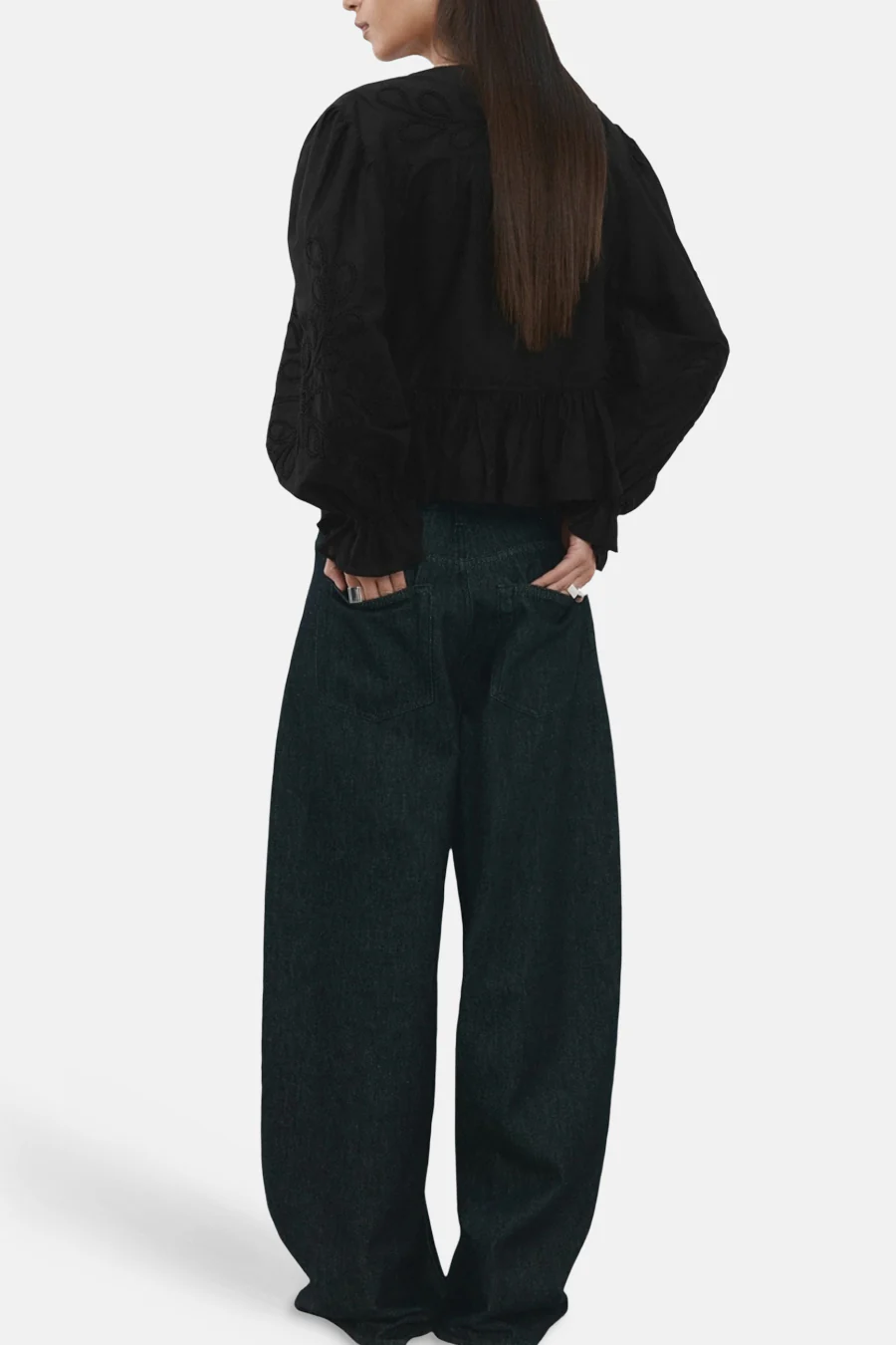 Blouse met lange mouwen - zwart - Image 3