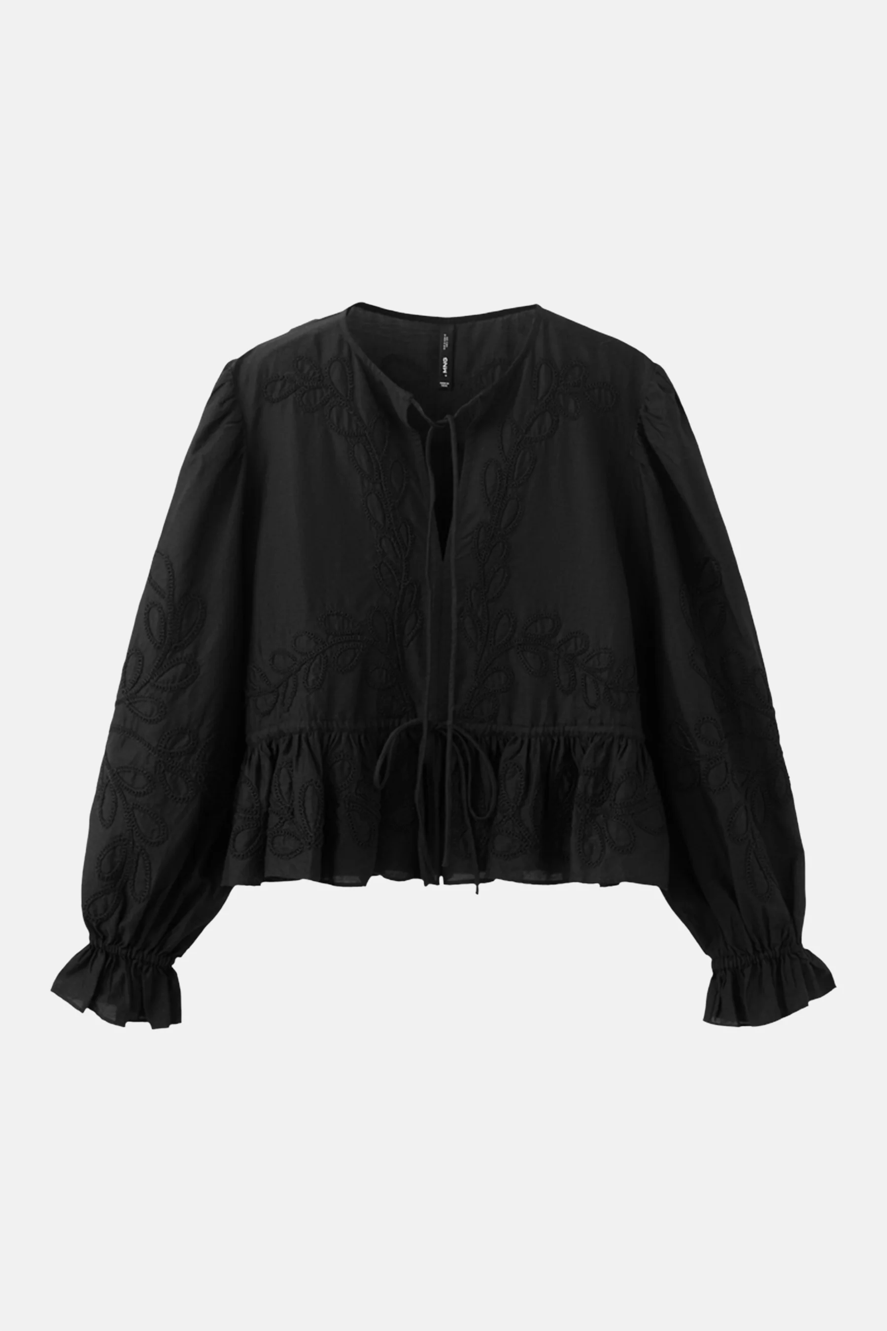 Blouse met lange mouwen - zwart - Image 5