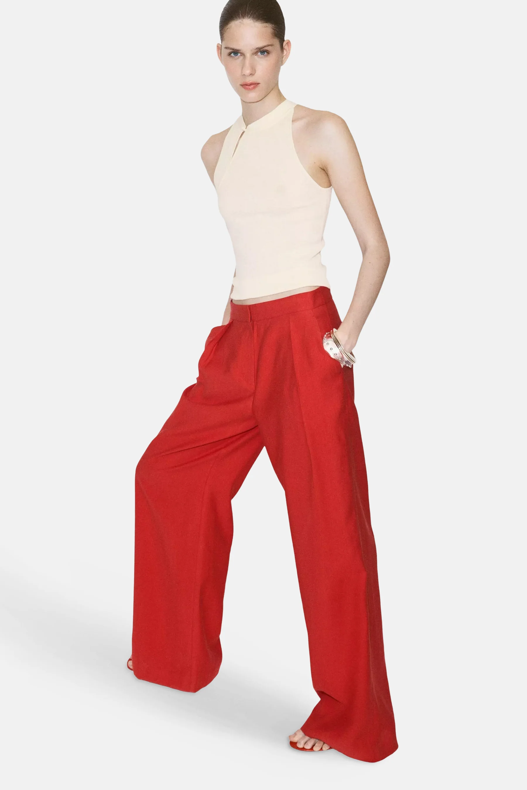 Blouse zonder mouwen - ecru - Image 2