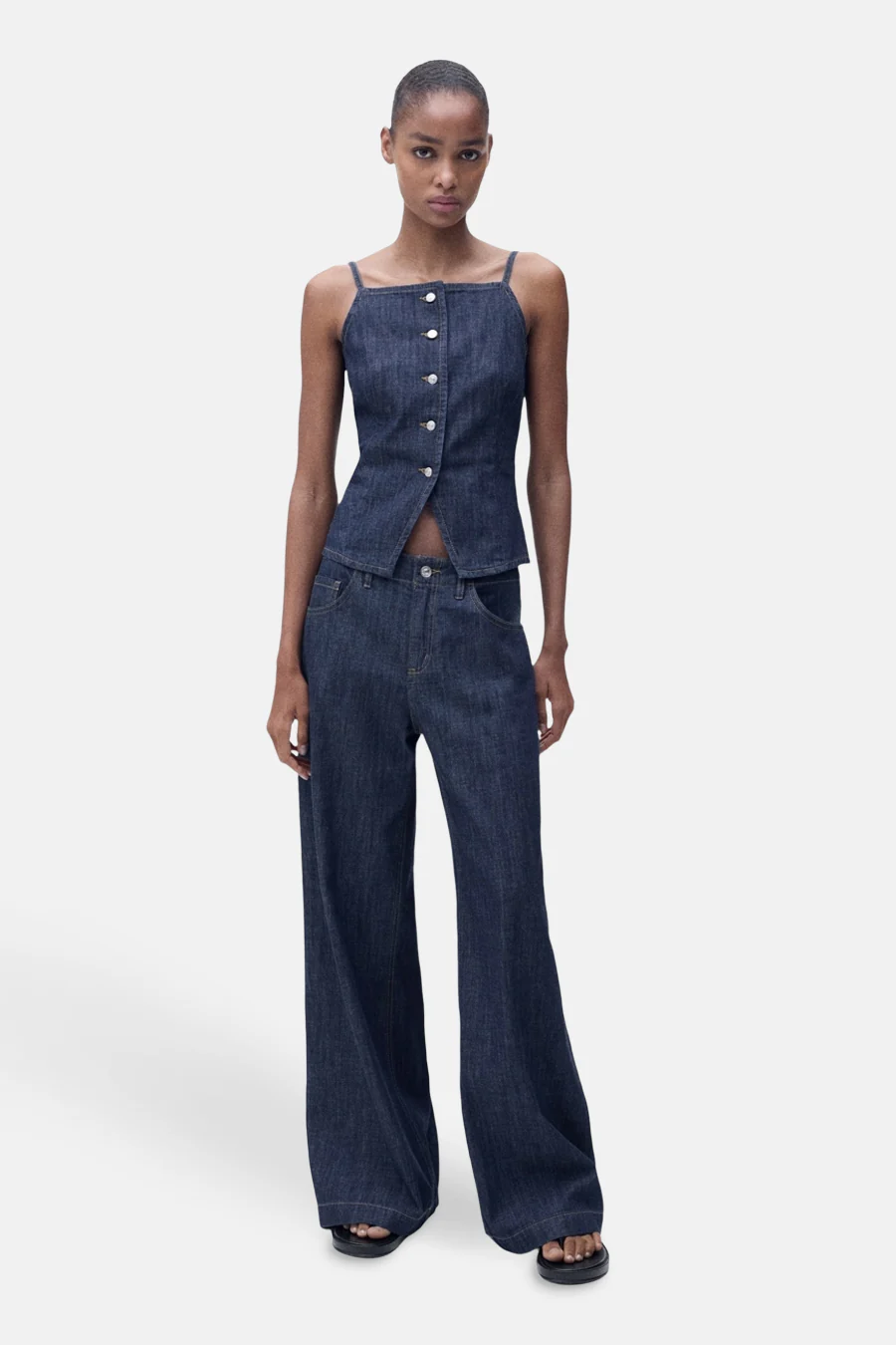 Blouse - Dark blue denim - Image 2