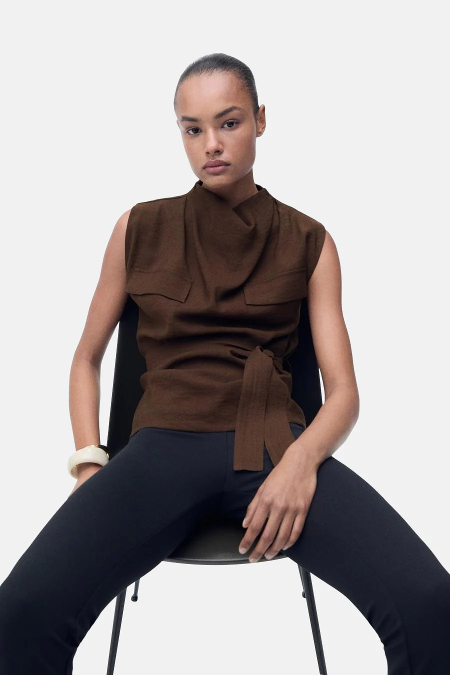 Blouse - bruin
