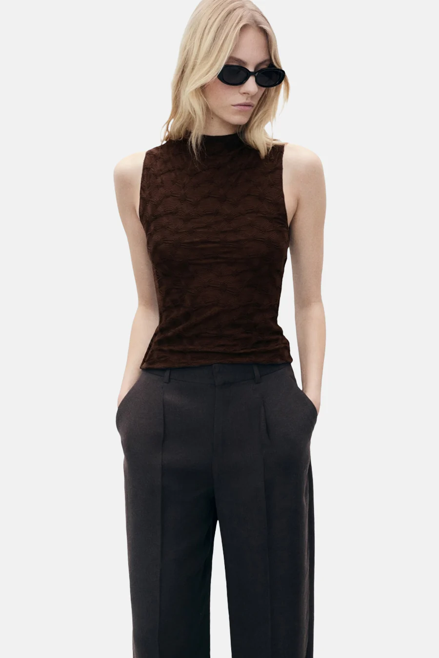 Blouse - bruin