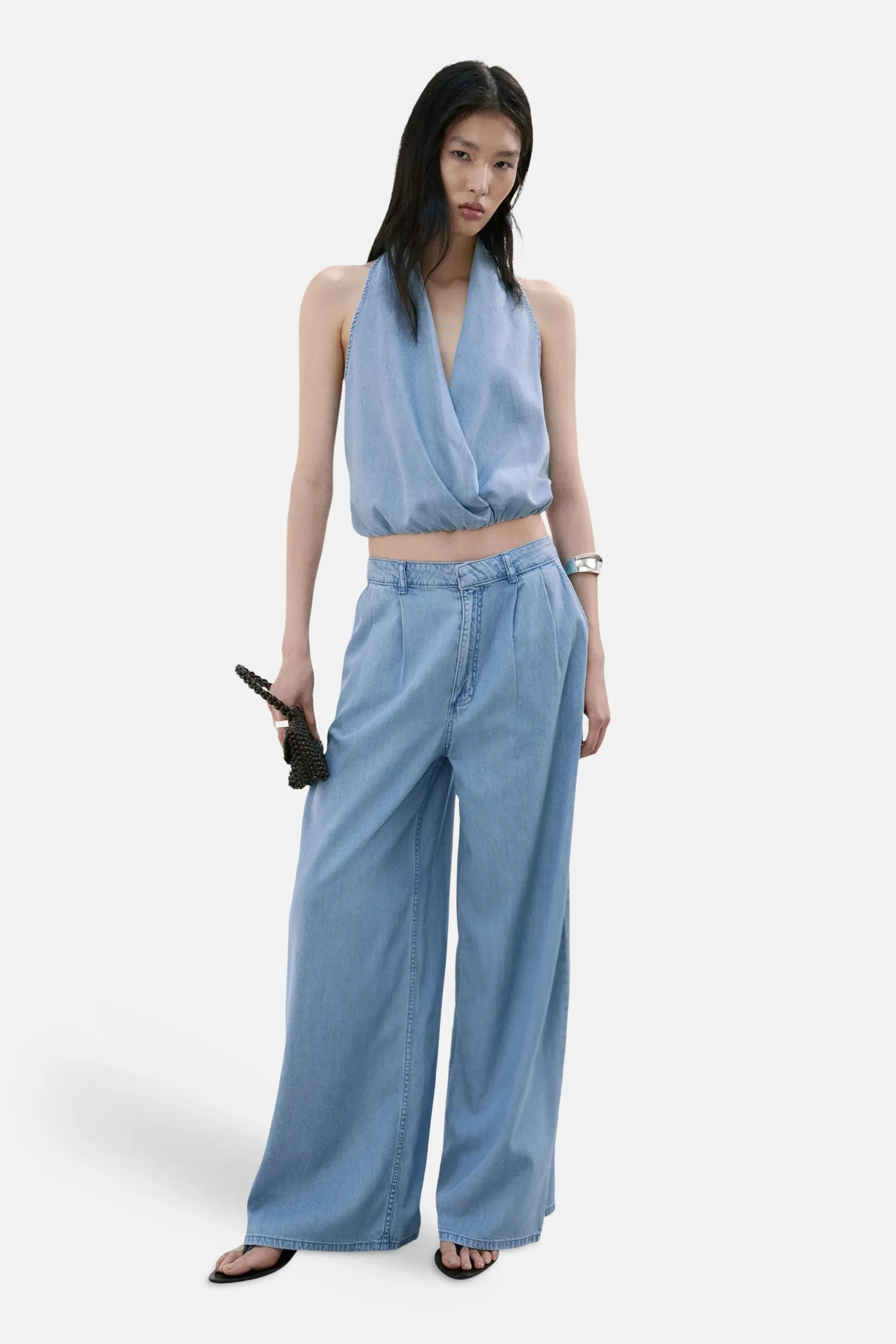 Blouse - Light blue denim - Image 2
