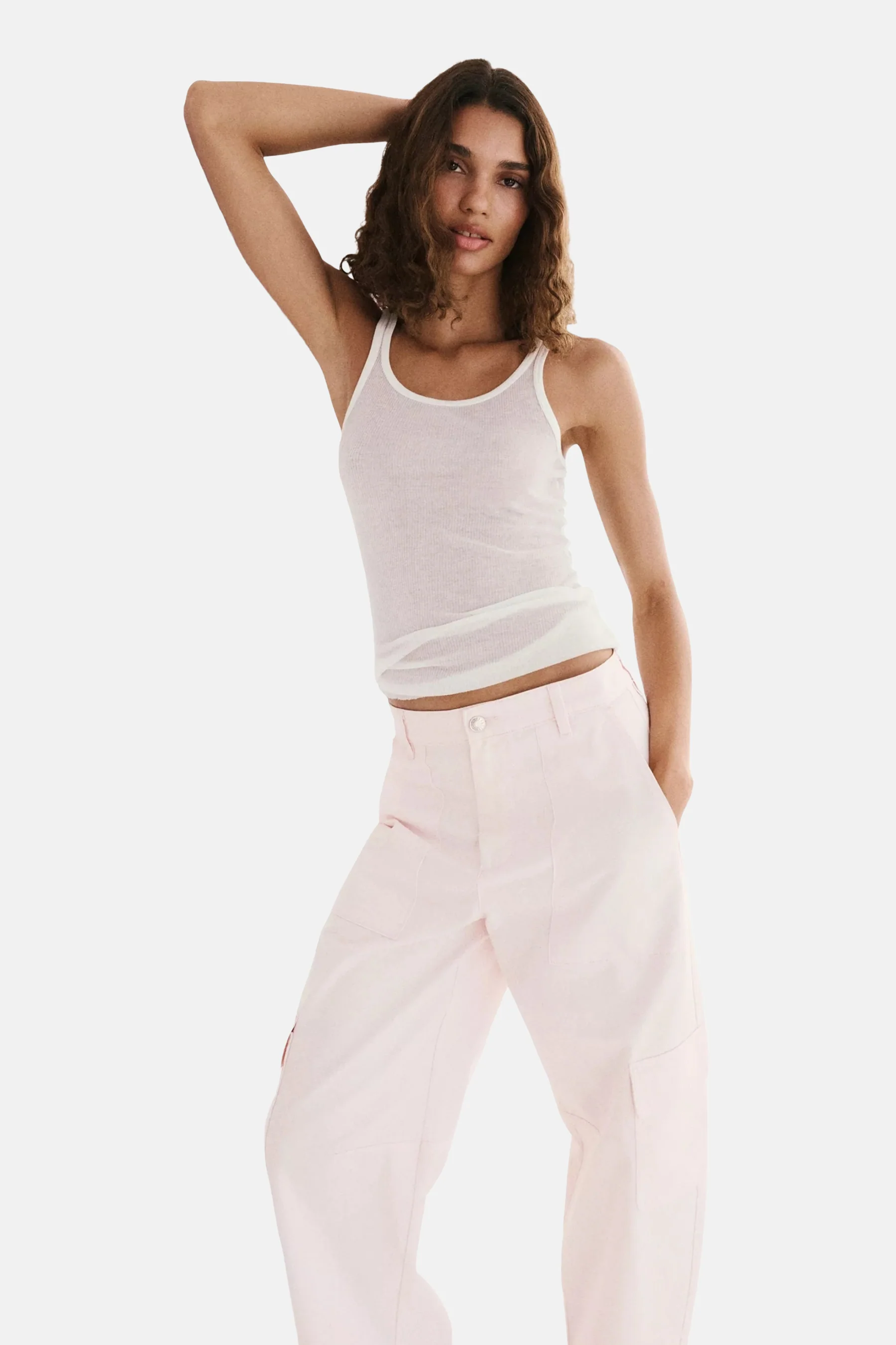 Cargobroek roze - MANGO - Image 4