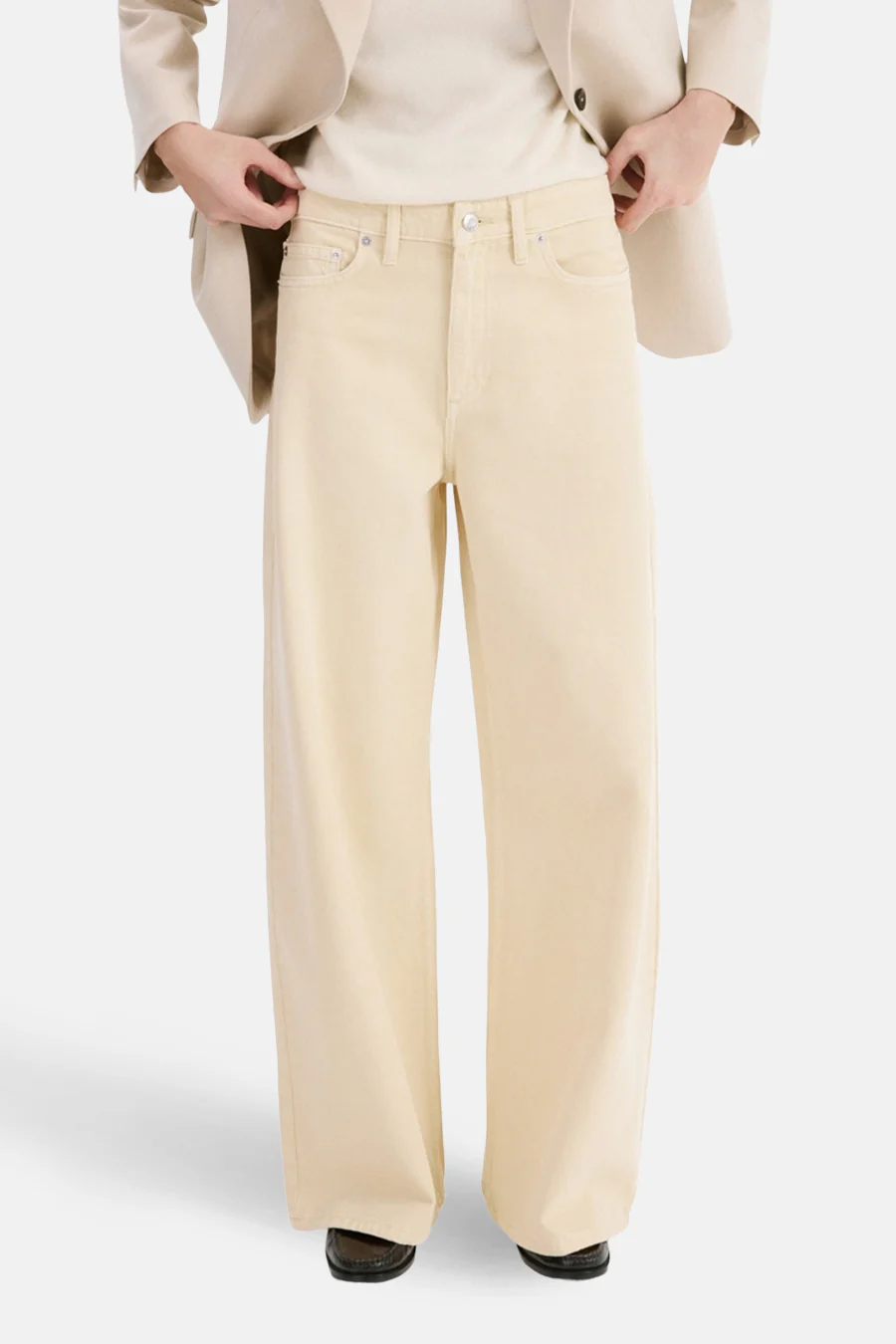 Colored jeans - beige