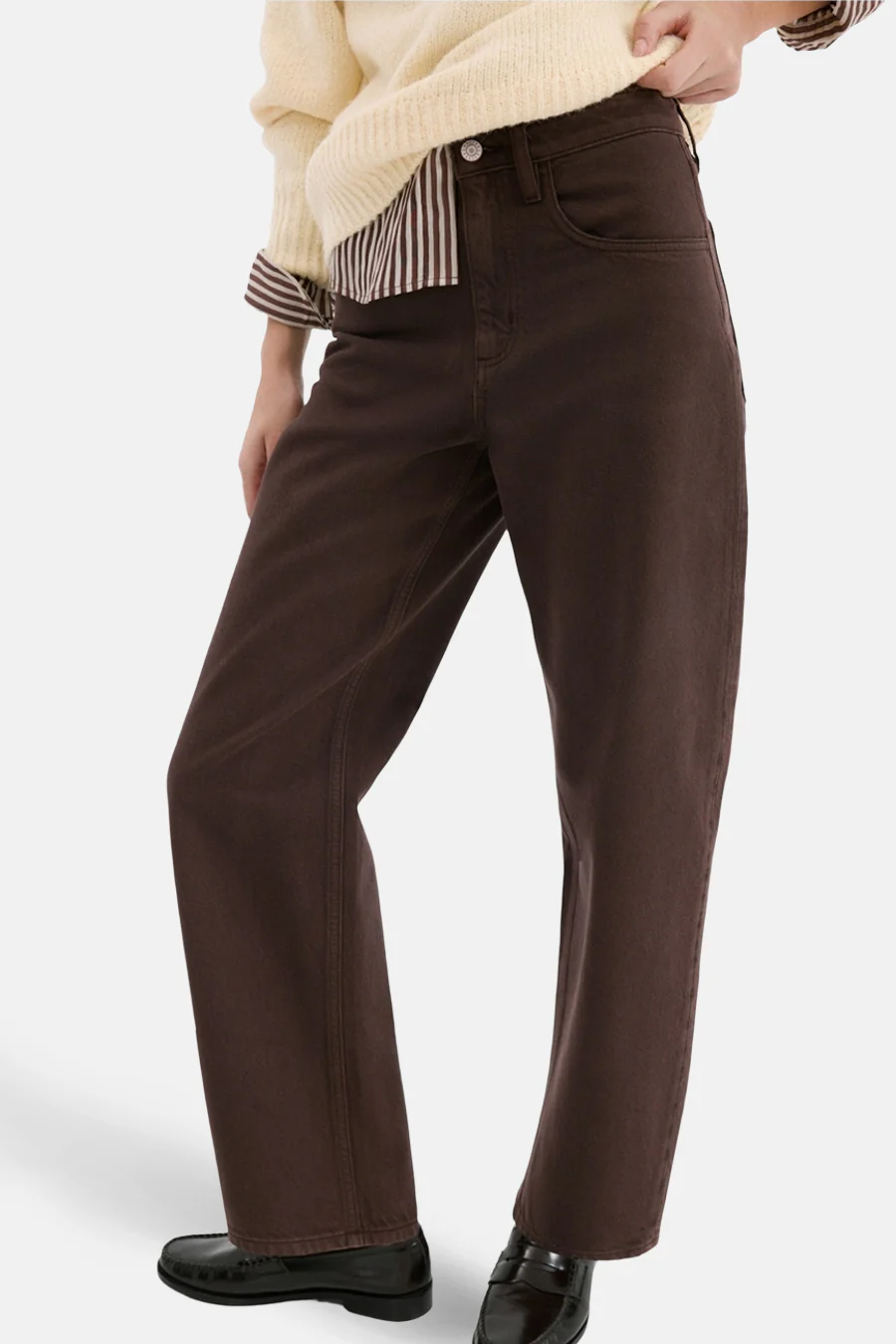 Colored jeans - bruin